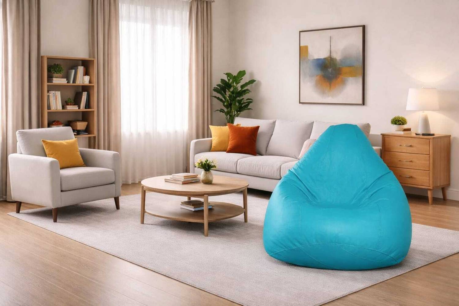 AVVANTO 4XL Tear Drop Bean Bag Cover (Without Beans)