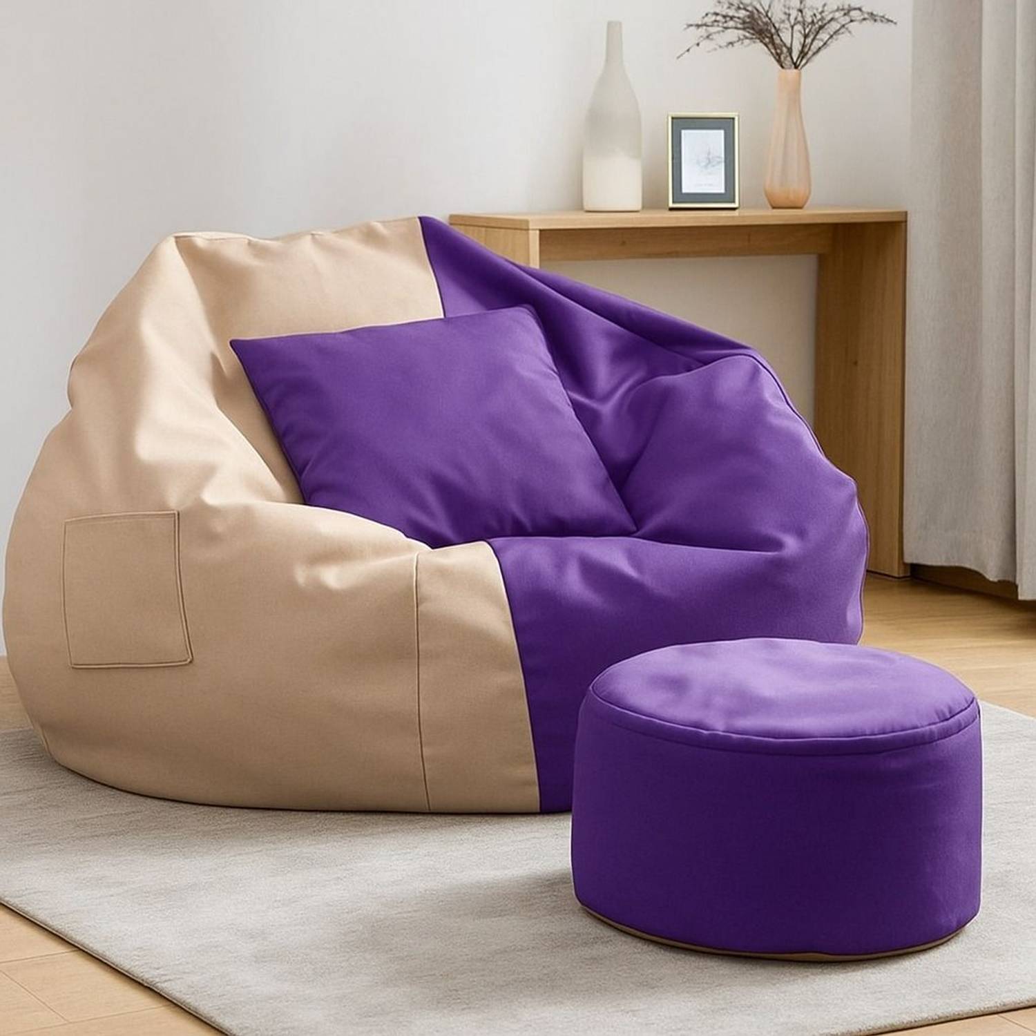BEANCOVERS 4XL Tear Drop Bean Bag Cover (Without Beans)
