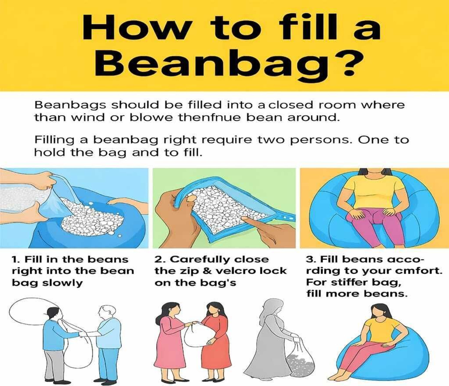 Image of AVVANTO XXXL Tear Drop Bean Bag Cover (Without Beans)