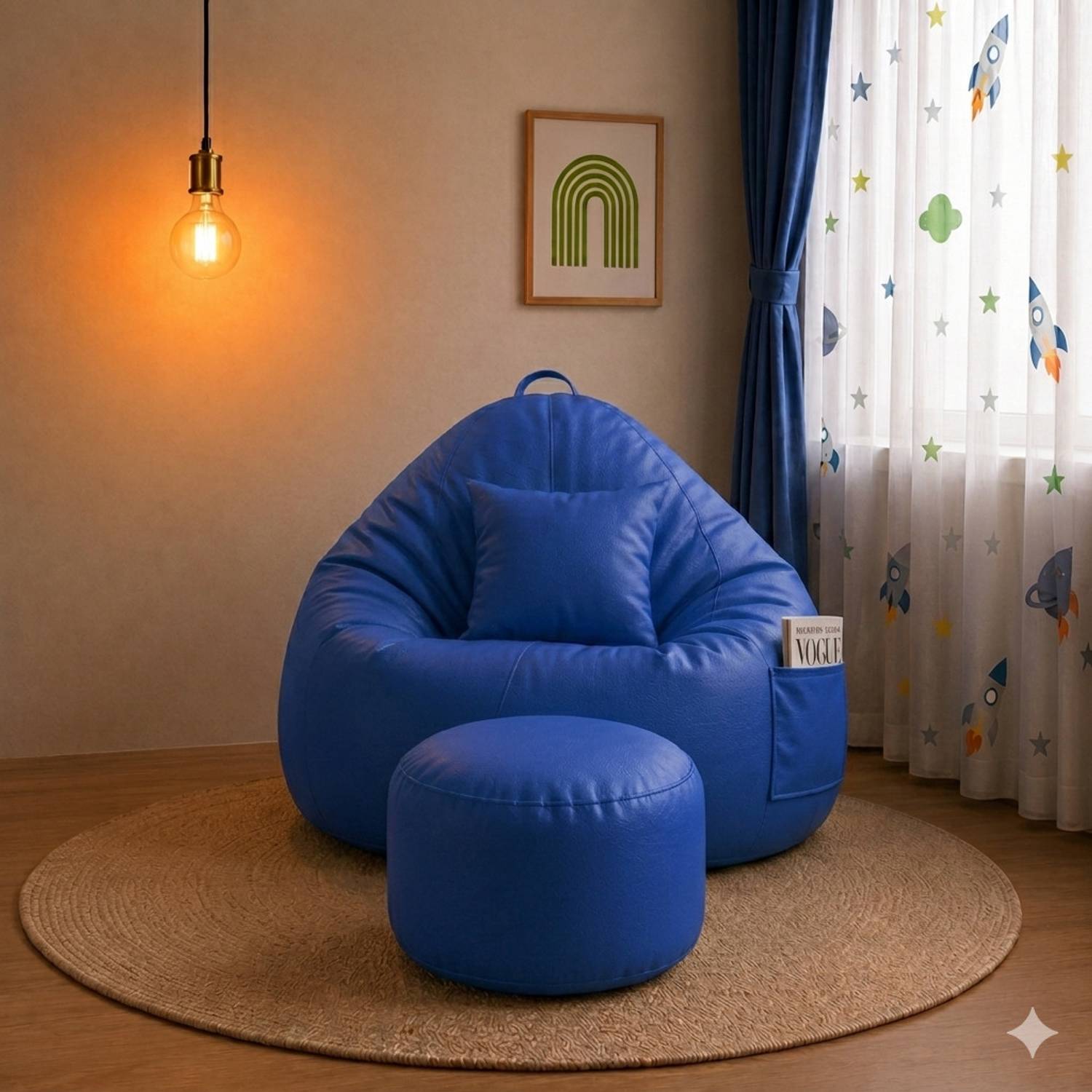 Aarsu Traders 4XL Tear Drop Bean Bag Cover  (Without Beans)