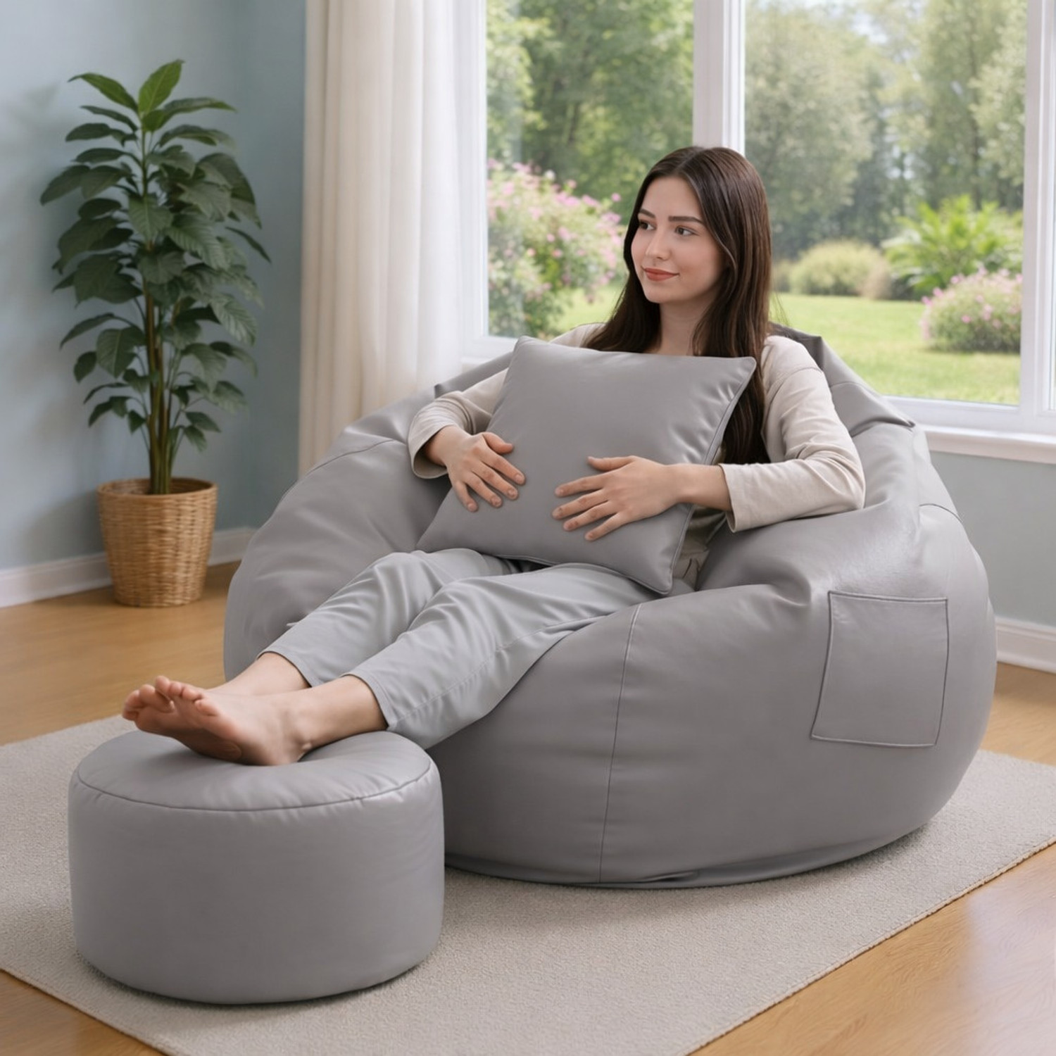 Image of KC FURNISH 4XL Tear Drop Bean Bag Cover (Without Beans)