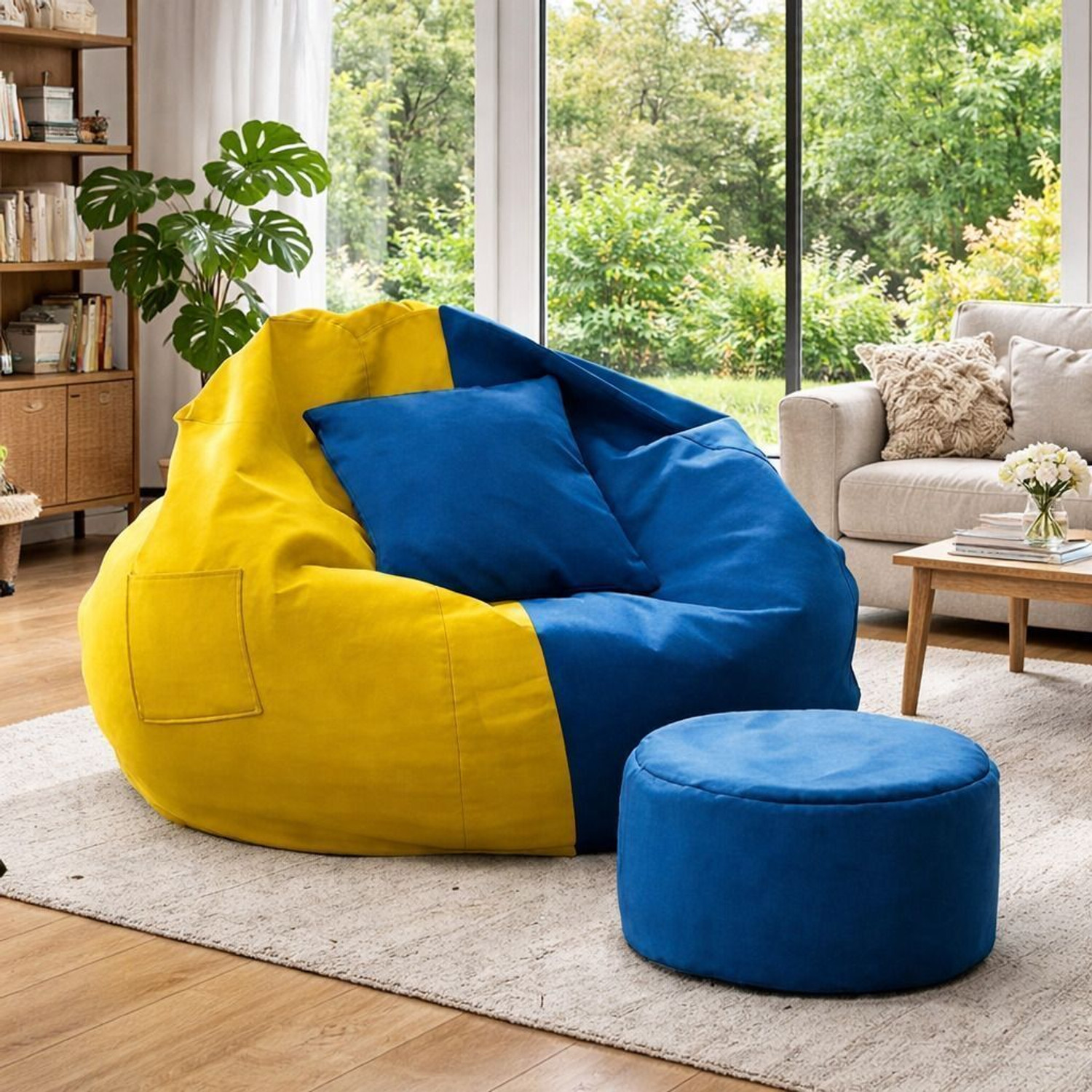 Image of KC FURNISH 4XL Tear Drop Bean Bag Cover (Without Beans)