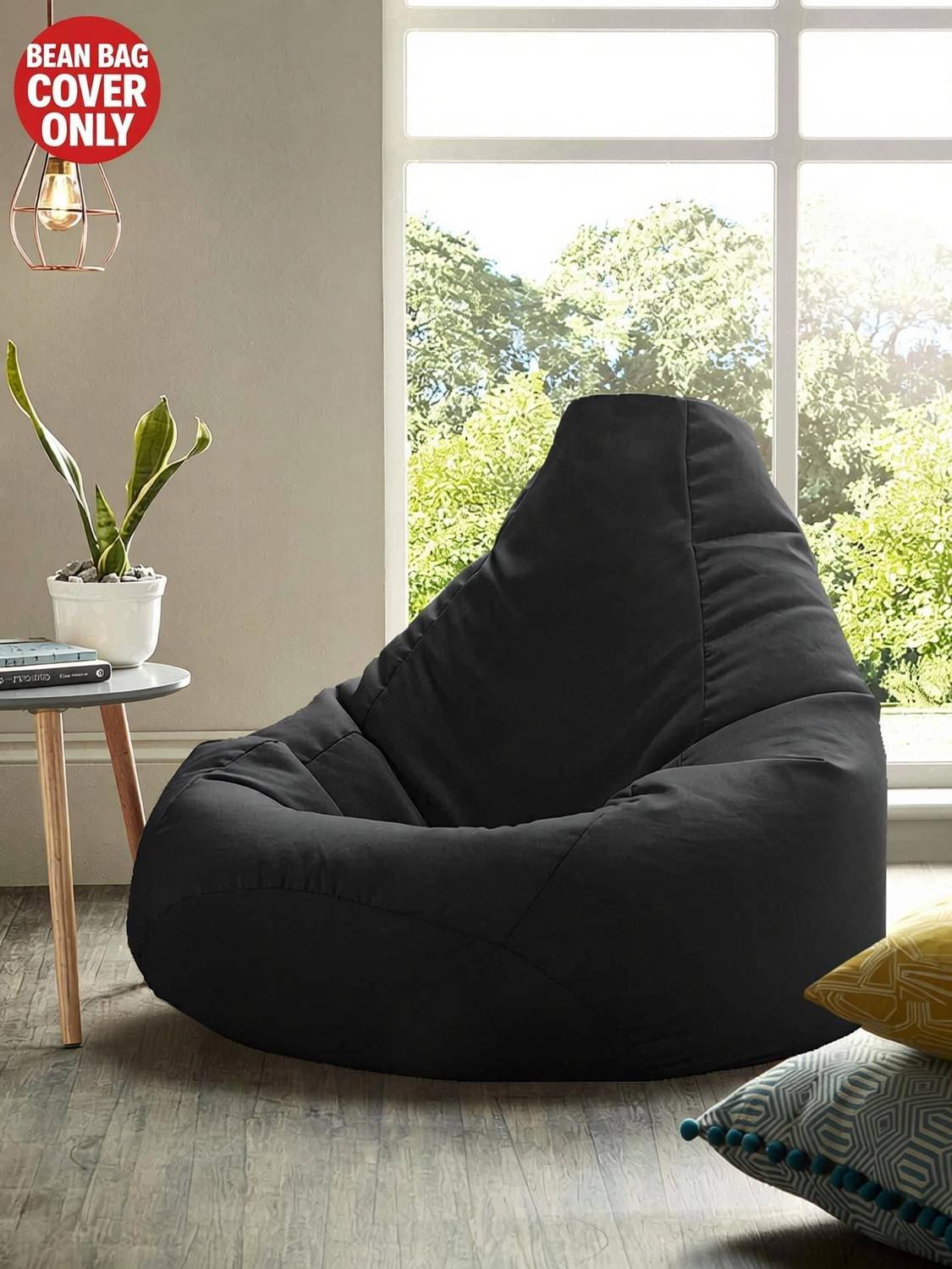 InkCraft XXXL Chair Bean Bag Cover Black - Image 3