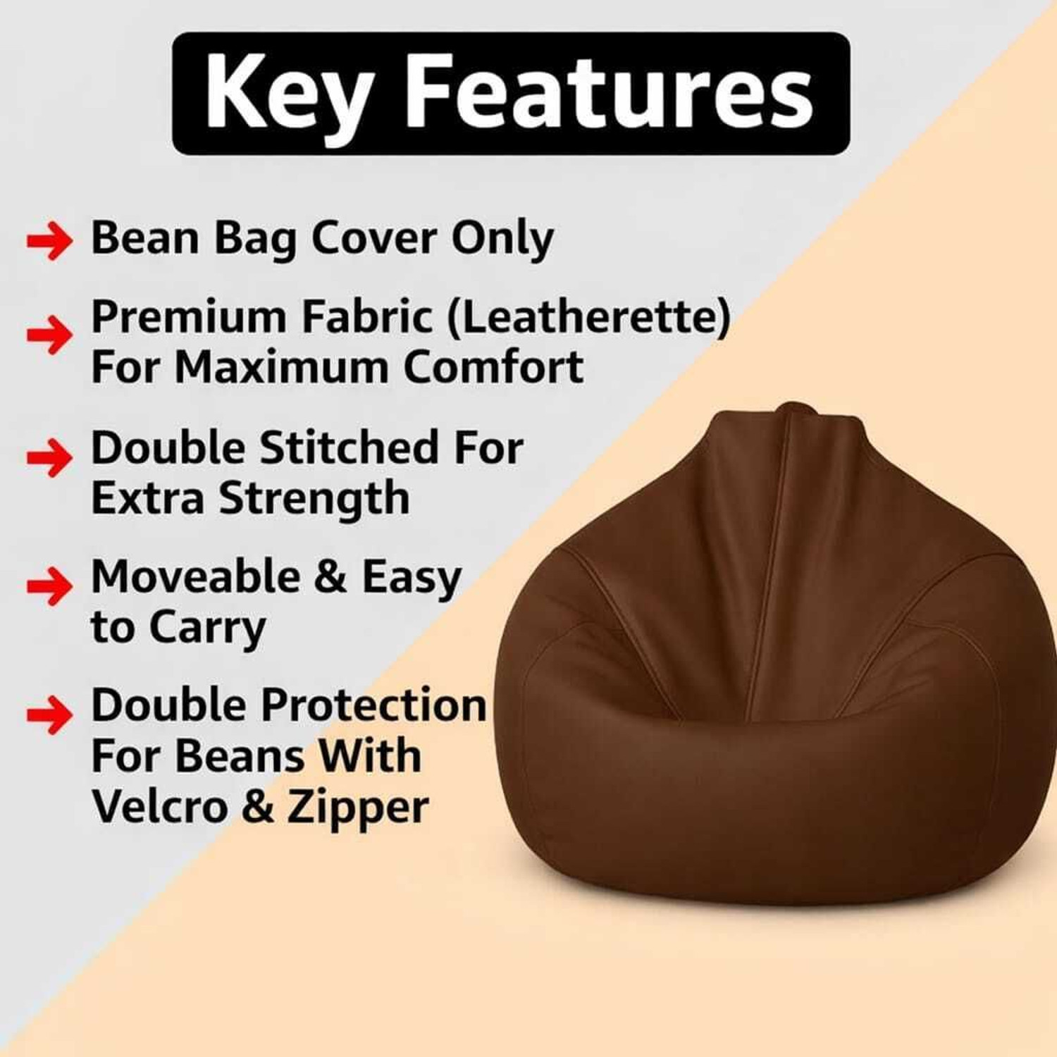 Image of AVVANTO XXXL Tear Drop Bean Bag Cover (Without Beans)
