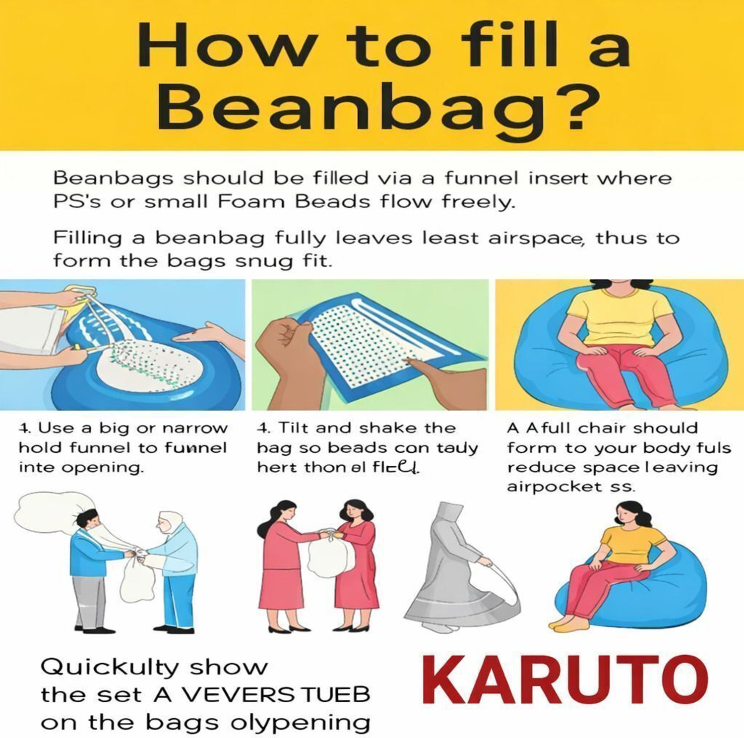 Image of KC FURNISH 4XL Chair Bean Bag Cover (Without Beans)