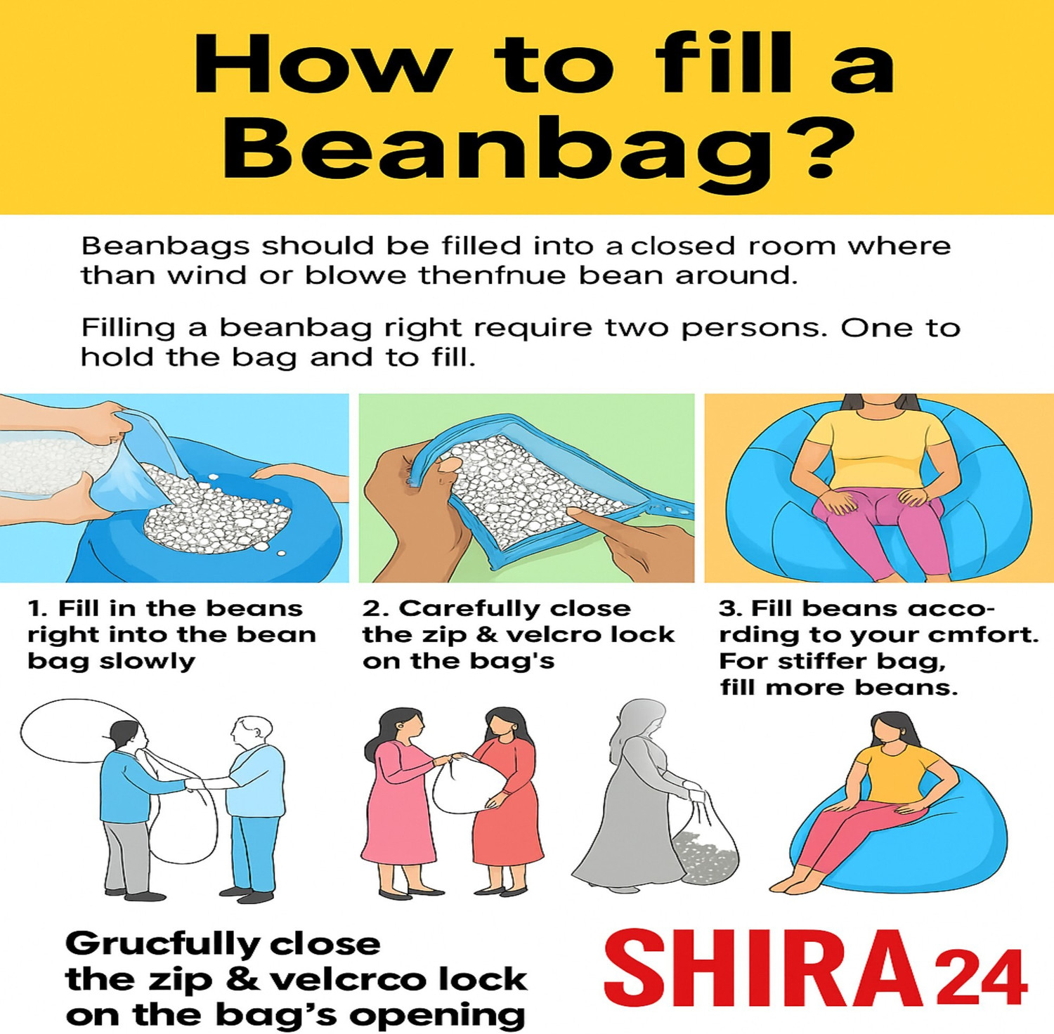 Image of SHIRA 24 4XL Tear Drop Bean Bag Cover (Without Beans)