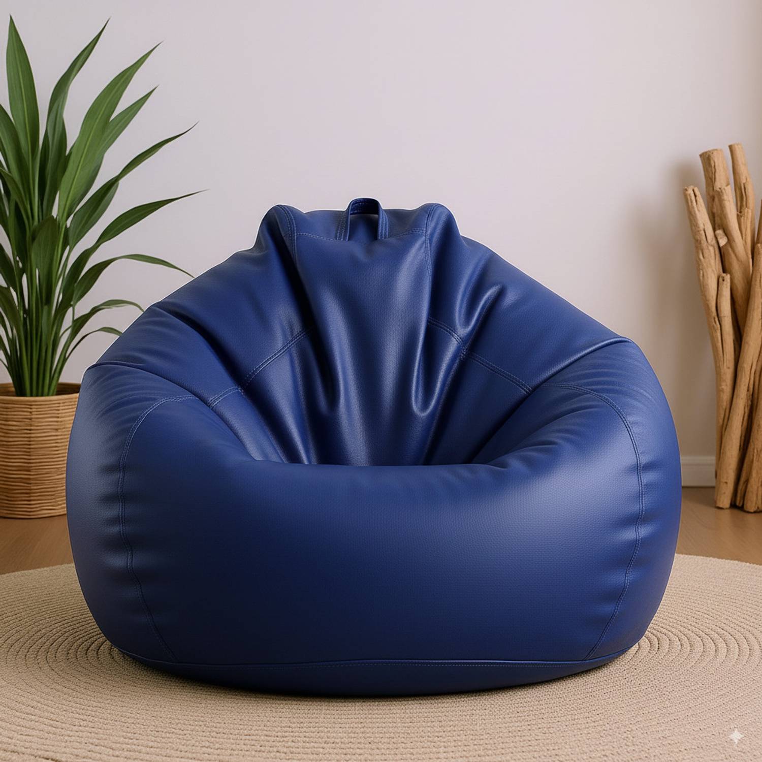 GIGLICK 4XL Faux Leather Bean Bag Filled with Beans | Ready To Use Teardrop Bean Bag With Bean Filling