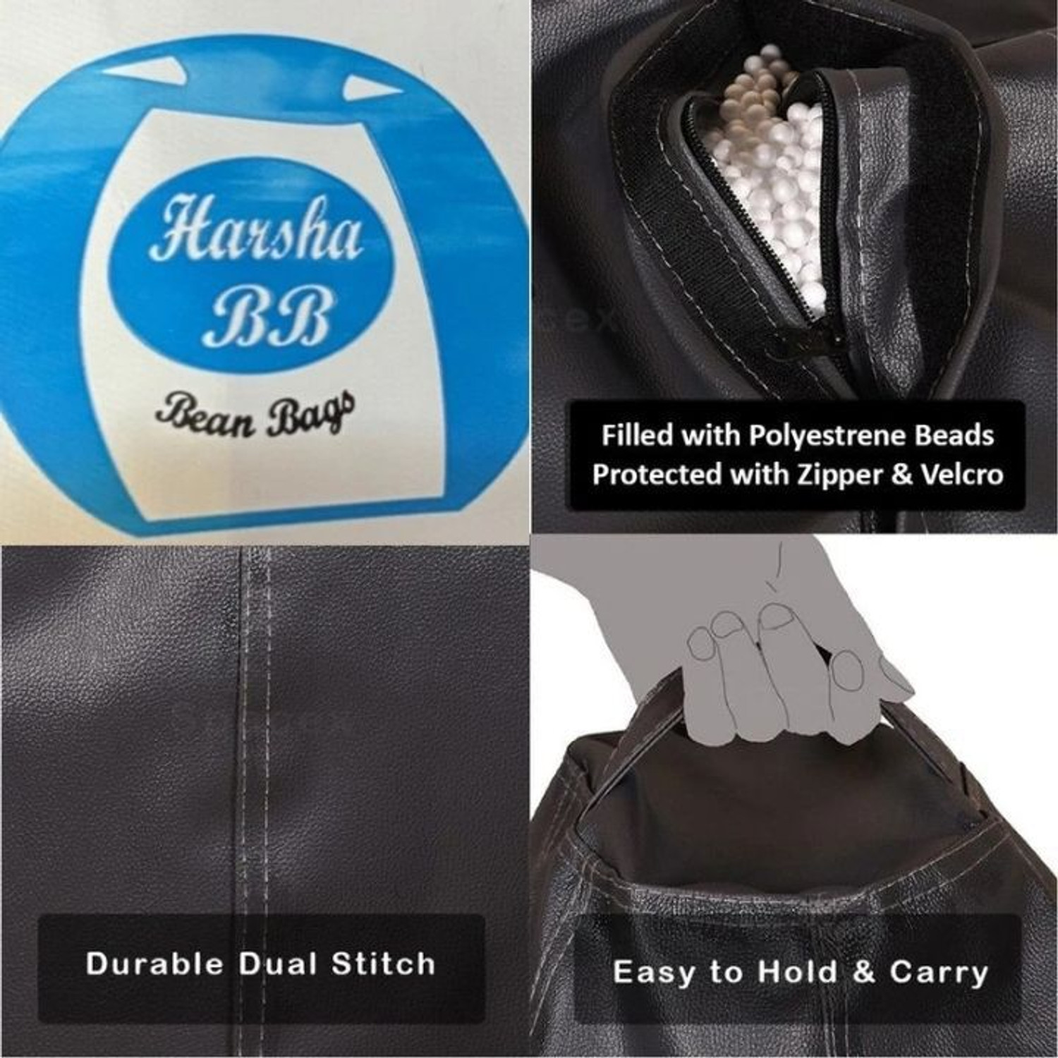 Image of HARSHA ENTERPRISES 4XL Spark bean bag Bean Bag Chair With Bean Filling