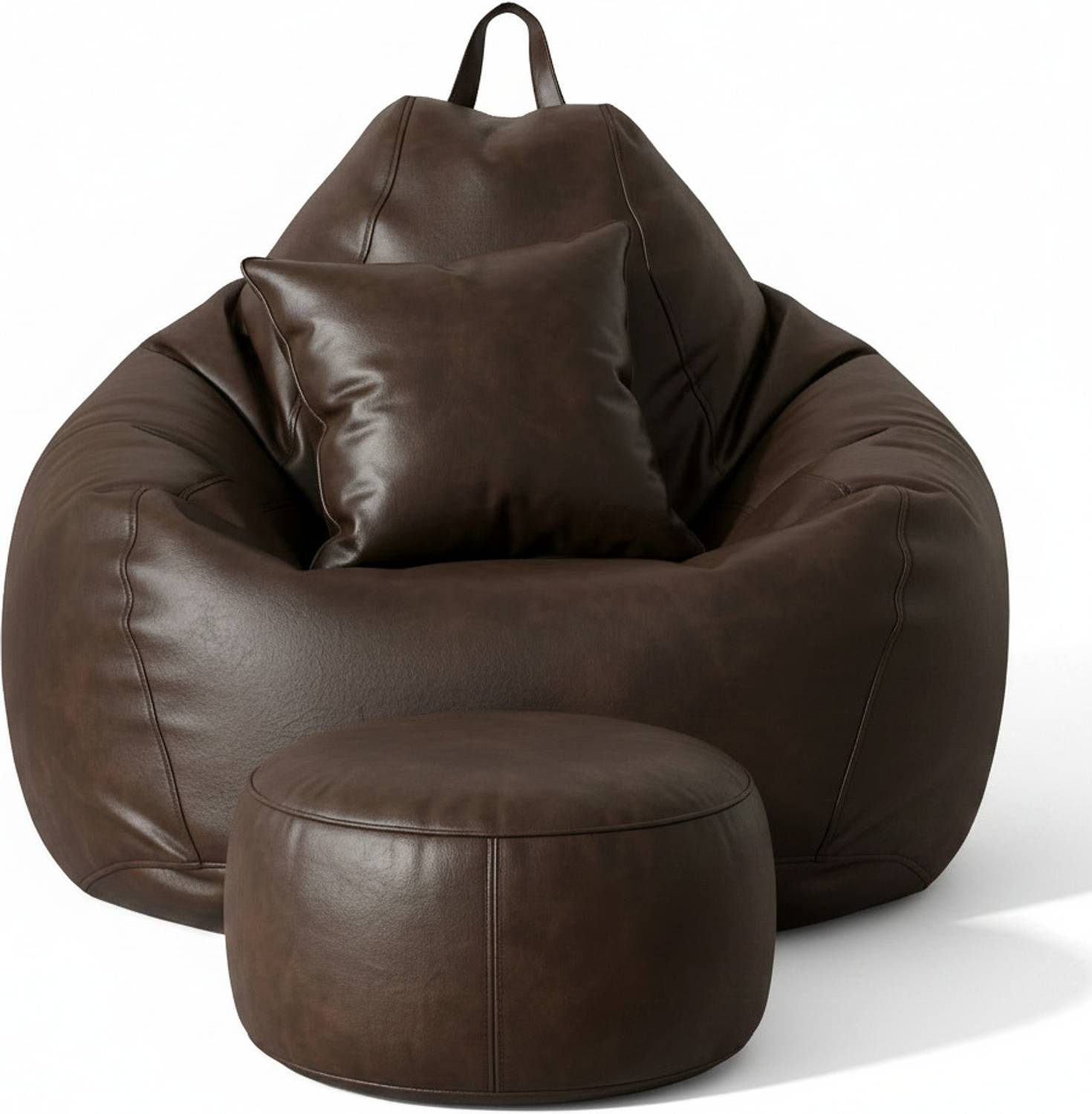 GIGLICK 4XL Brown Bean Bag Cushion and Footrest - Image 1