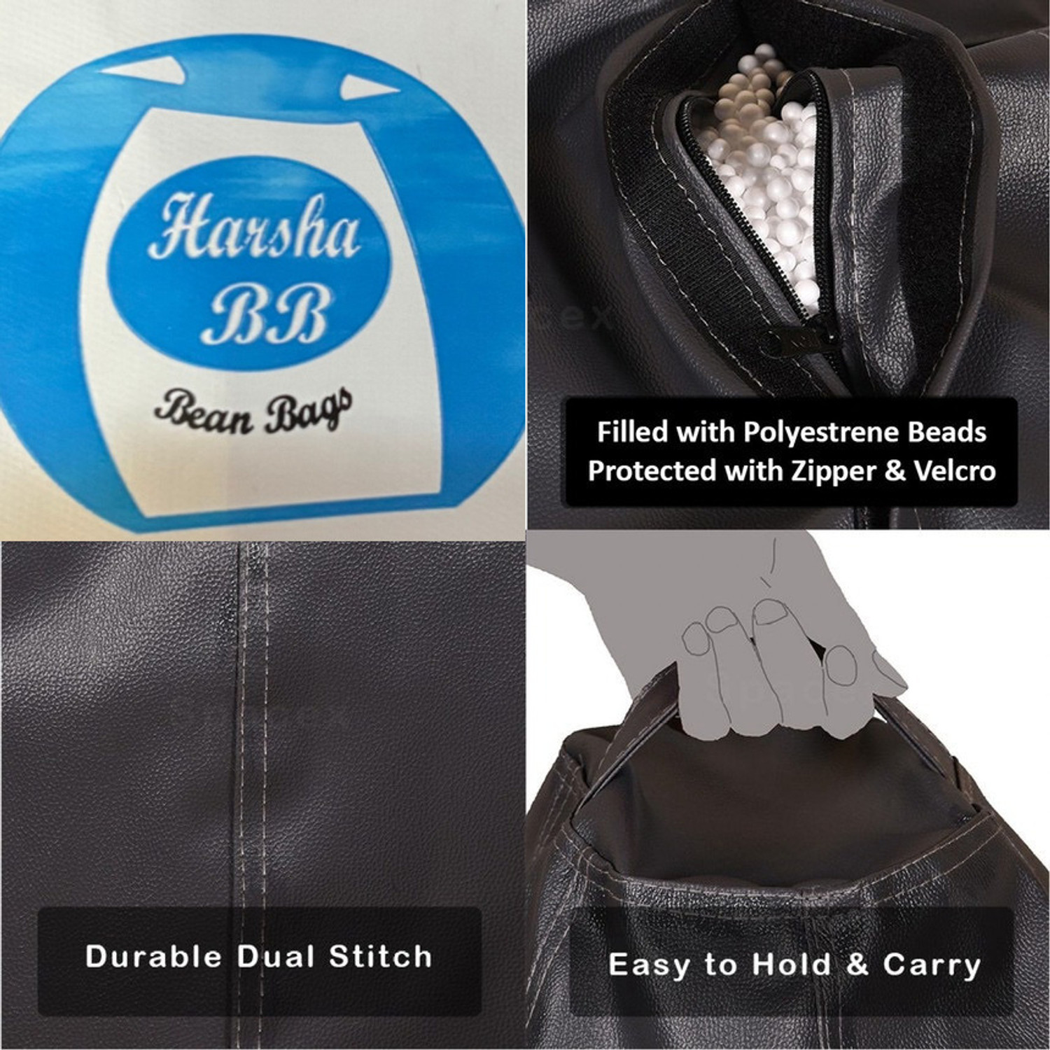 Image of Harsha BB XXXL Harsha BB Bean Bag Chair With Bean Filling
