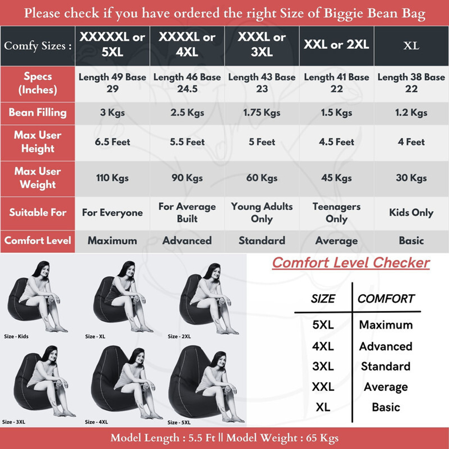 Image of Beannie 5XL Premium, Designer - Slackers Lounge Theme-Not Today - Printed Teardrop Bean Bag With Bean Filling