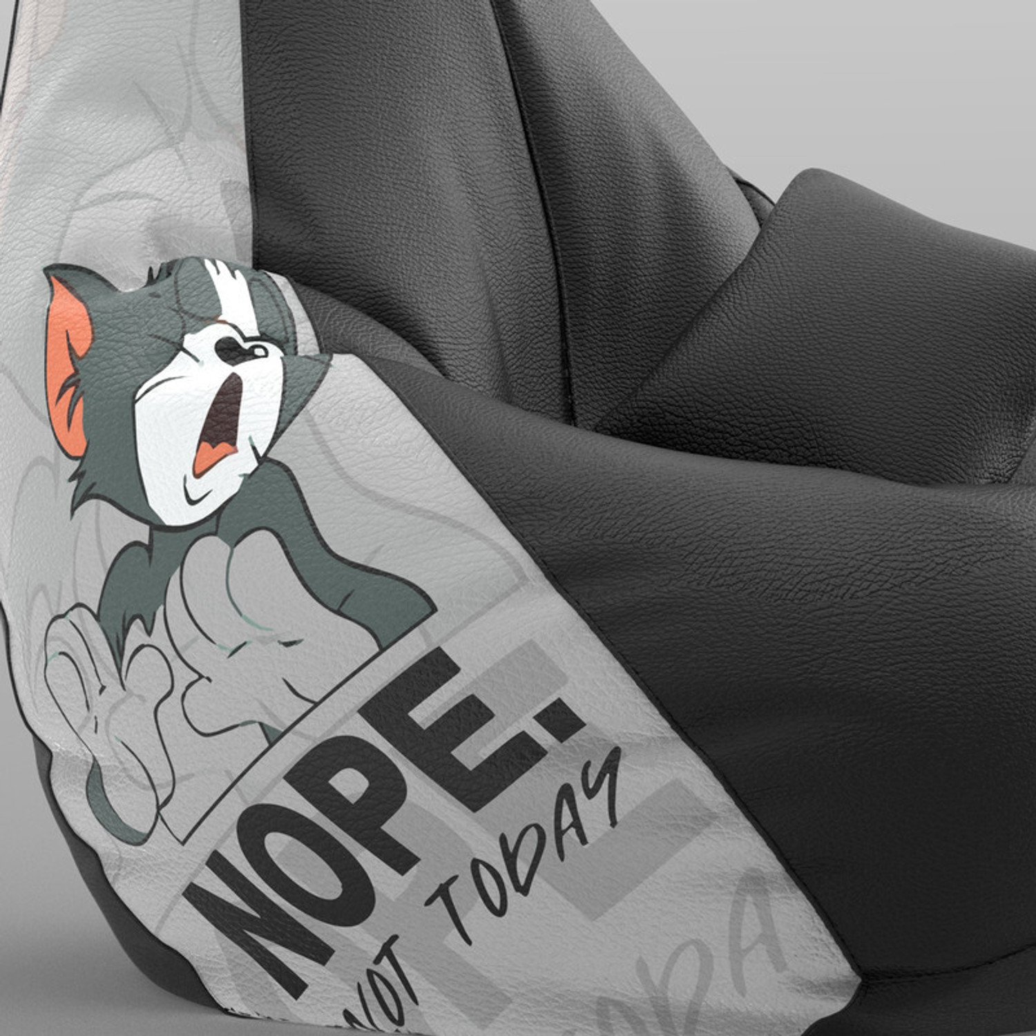 Image of Beannie 4XL Premium, Designer - Slackers Lounge Theme-Not Today - Printed Teardrop Bean Bag With Bean Filling