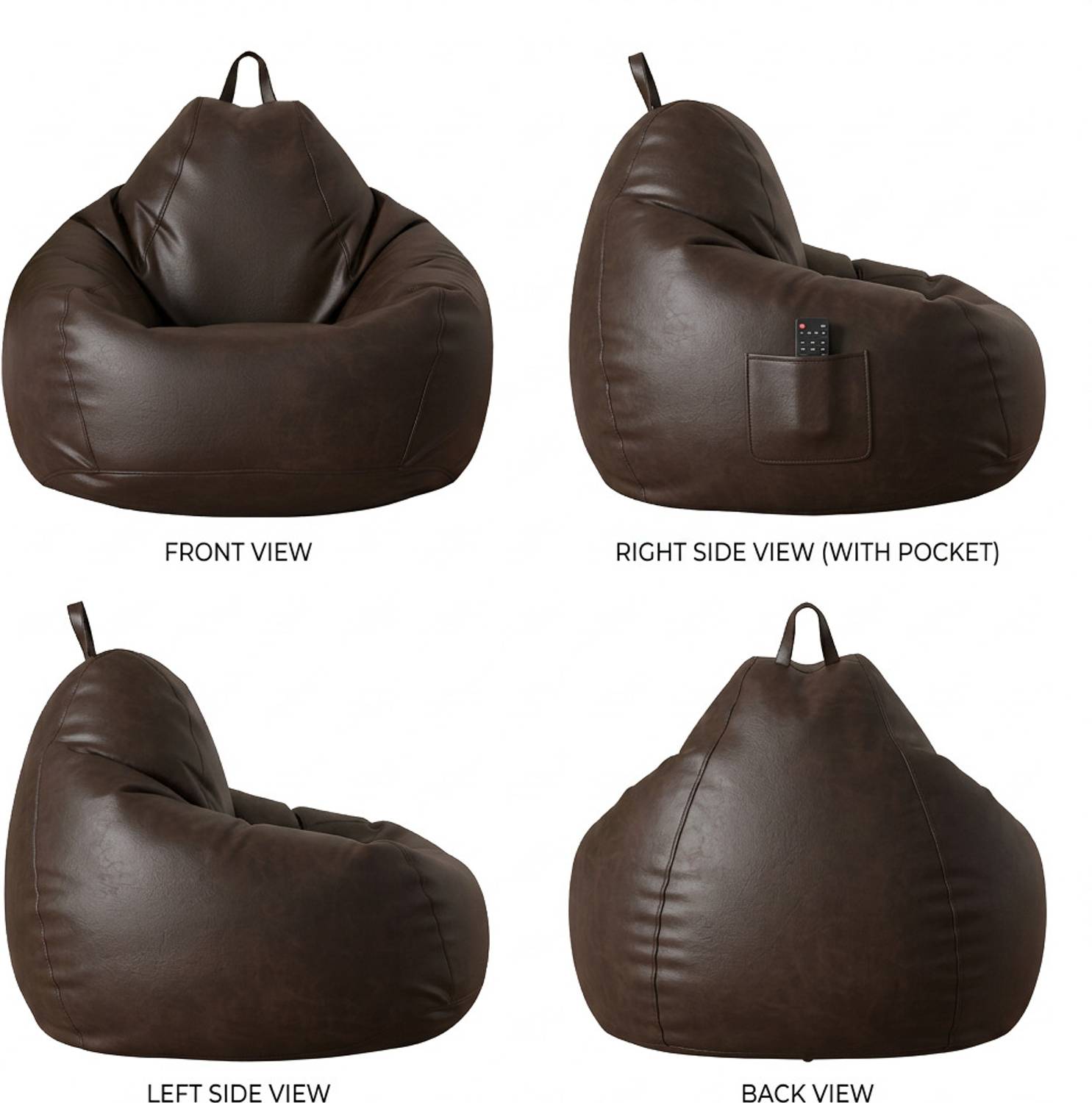 GIGLICK 4XL Brown Bean Bag Cushion and Footrest - Image 5