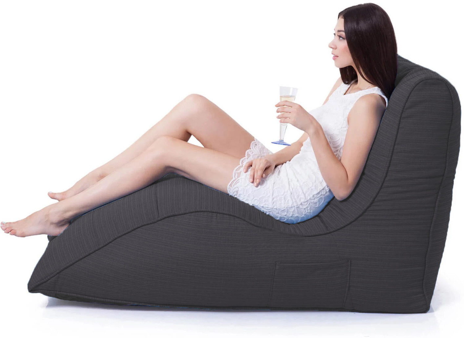 Image of GIGLICK Jumbo Bean Bag Lounger Lounger Bean Bag With Bean Filling