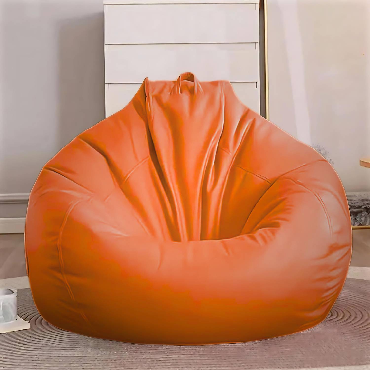 GIGLICK 4XL Faux Leather Bean Bag Filled with Beans | Ready To Use Teardrop Bean Bag With Bean Filling