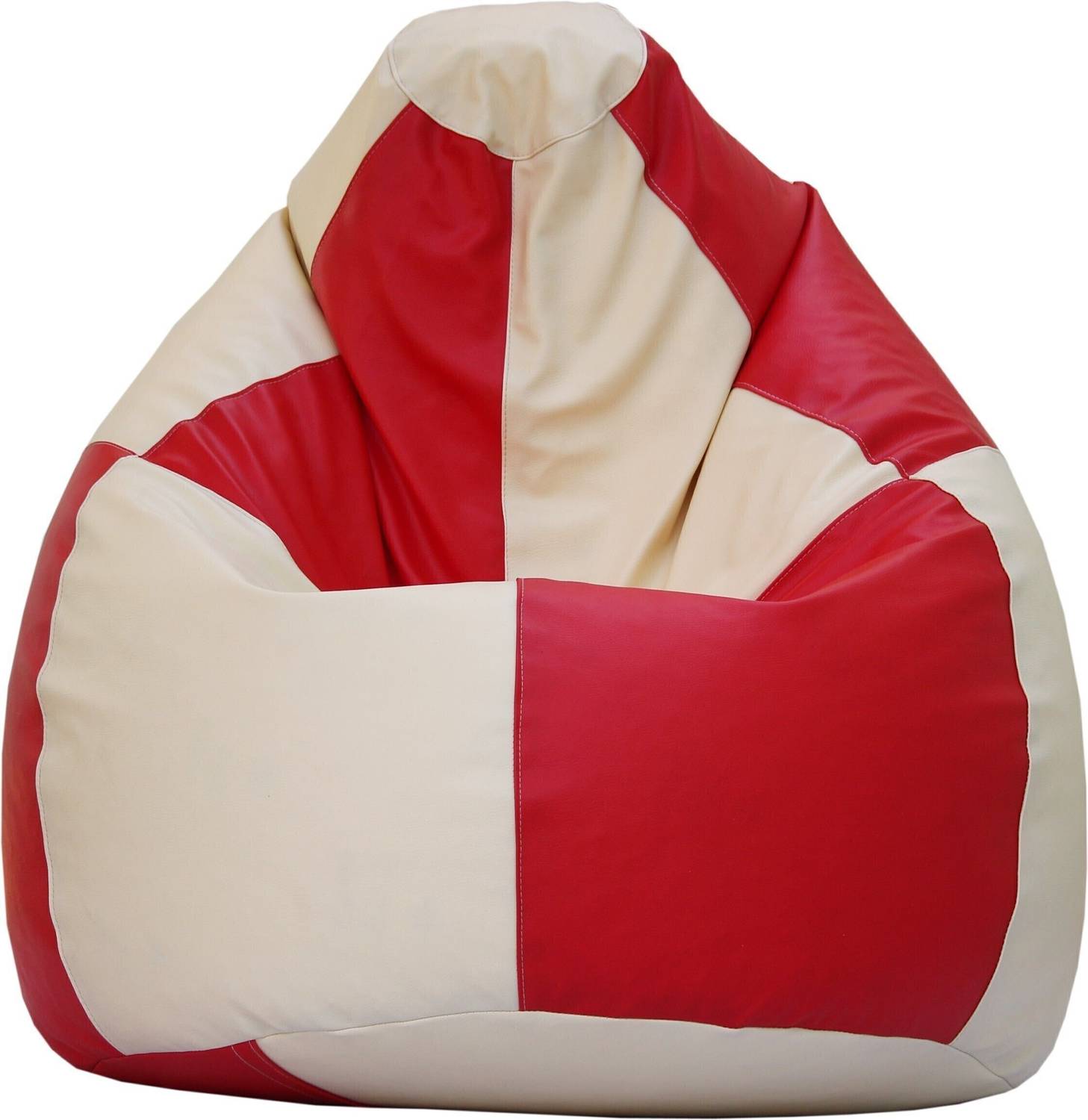 Beanskart XXXL Bean Bag with Footstool & Cushion | Faux Leather Teardrop Bean Bag Teardrop Bean Bag With Bean Filling