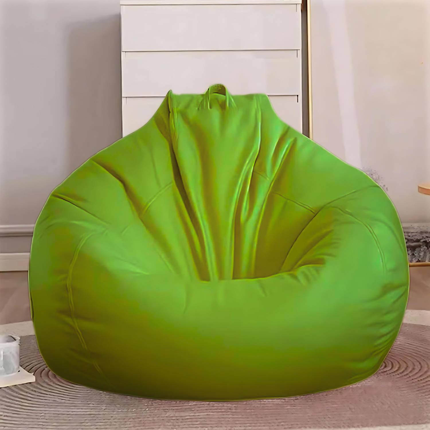 GIGLICK XXXL Faux Leather Bean Bag Filled with Beans | Ready To Use Teardrop Bean Bag With Bean Filling