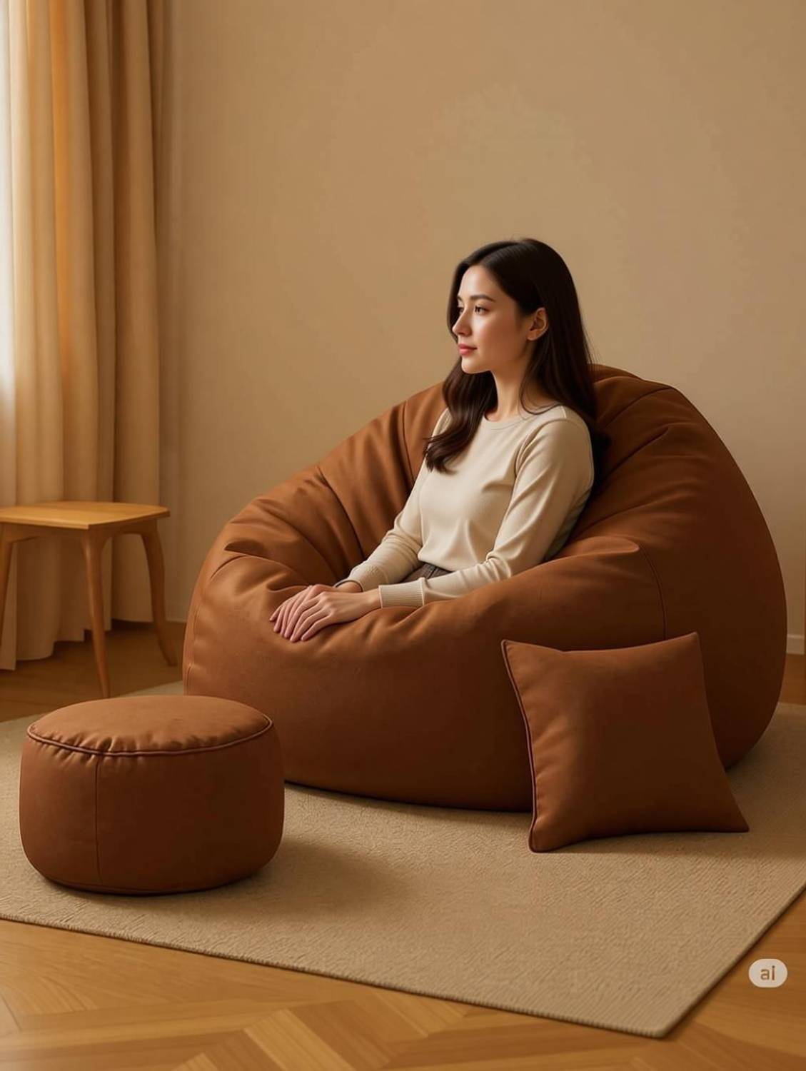 Furnon 4XL Bean Bag with Cushion & Footrest - Image 3