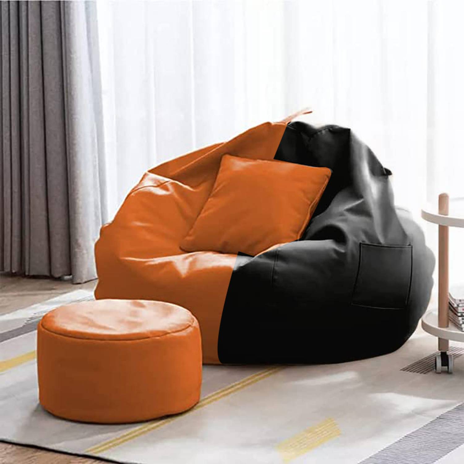 Aarsu Traders 4XL Tear Drop Bean Bag Cover  (Without Beans)