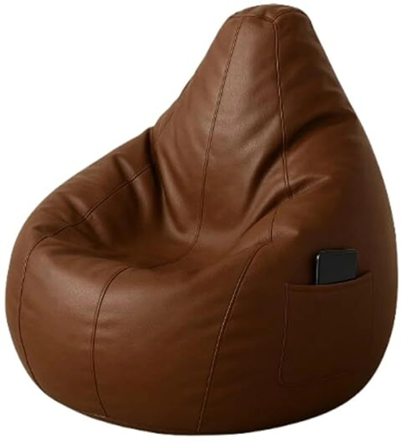 Image of SHOP 24 CARE XXL Premium Faux Leather 2XL Bean Bag, Filled with Beans Bean Bag Chair With Bean Filling