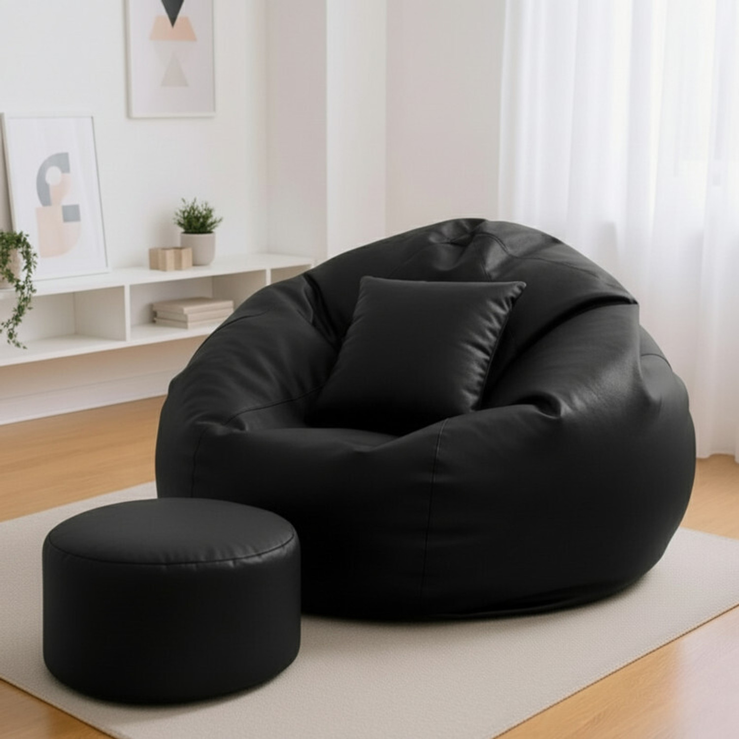 Image of Biggie 5XL Supreme Sofa Combo Solids Bean Bag Sofa With Bean Filling
