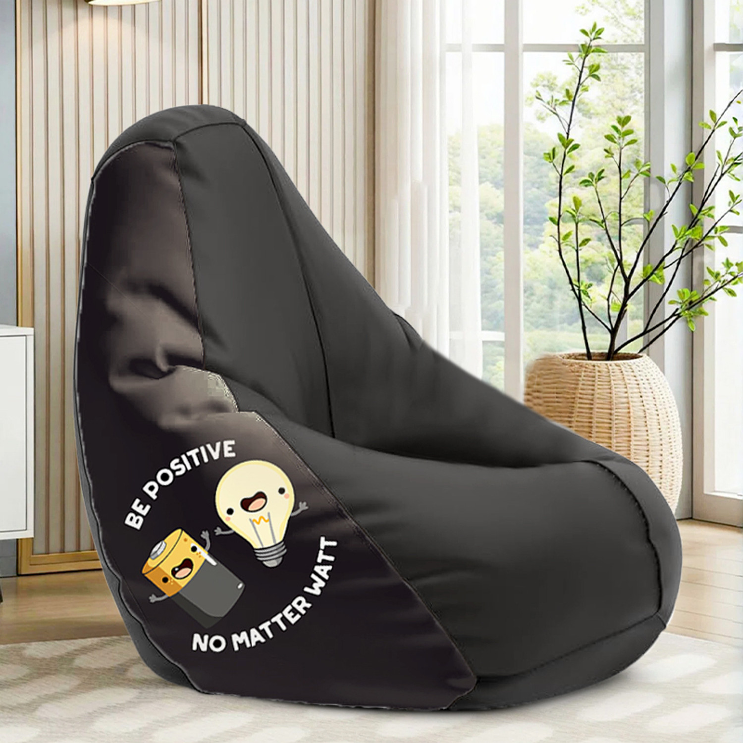 Image of STAR 5XL Printed Bean Bag Filled with Beans, Premium Bean Bag Chair, Bean Bag Sofa Chair, Teardrop Bean Bag With Bean Filling