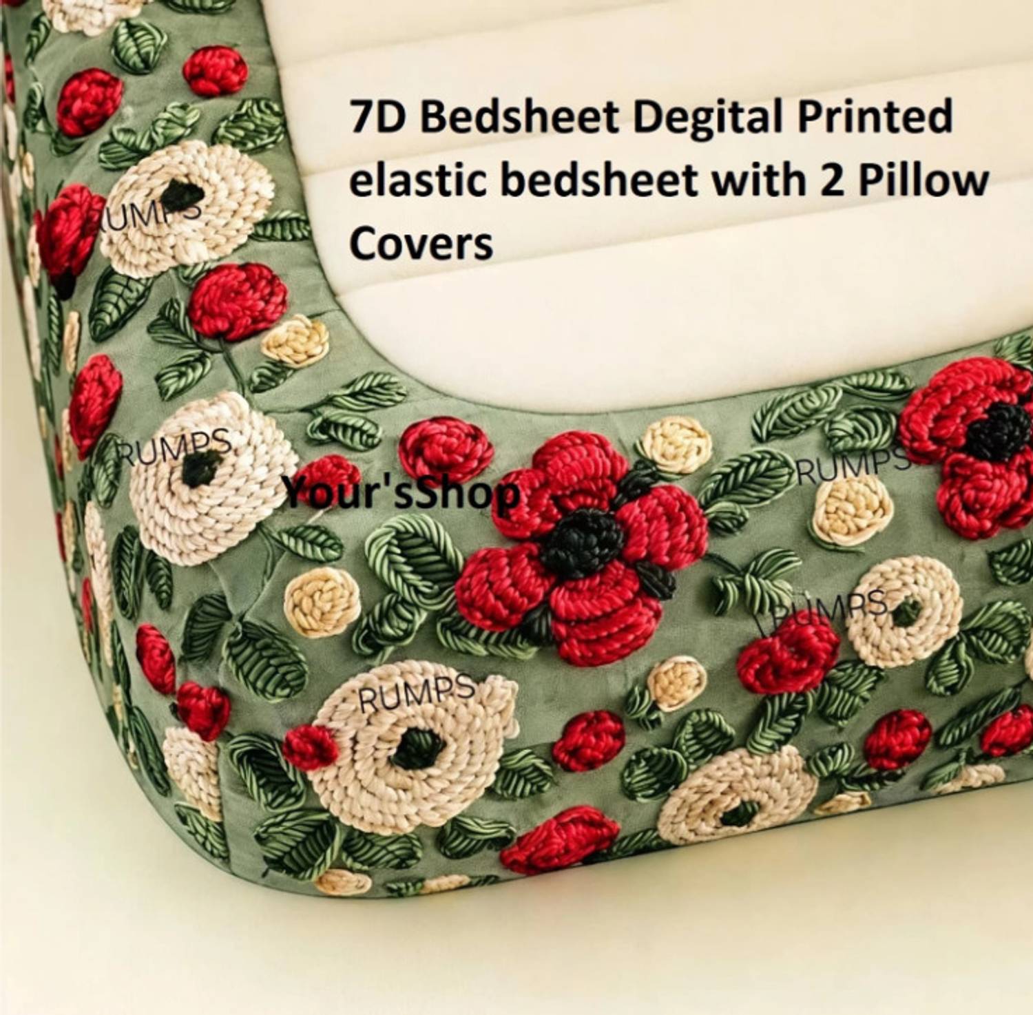 TrueDay Reversible Cotton Double Bed Cover Purple - Image 3