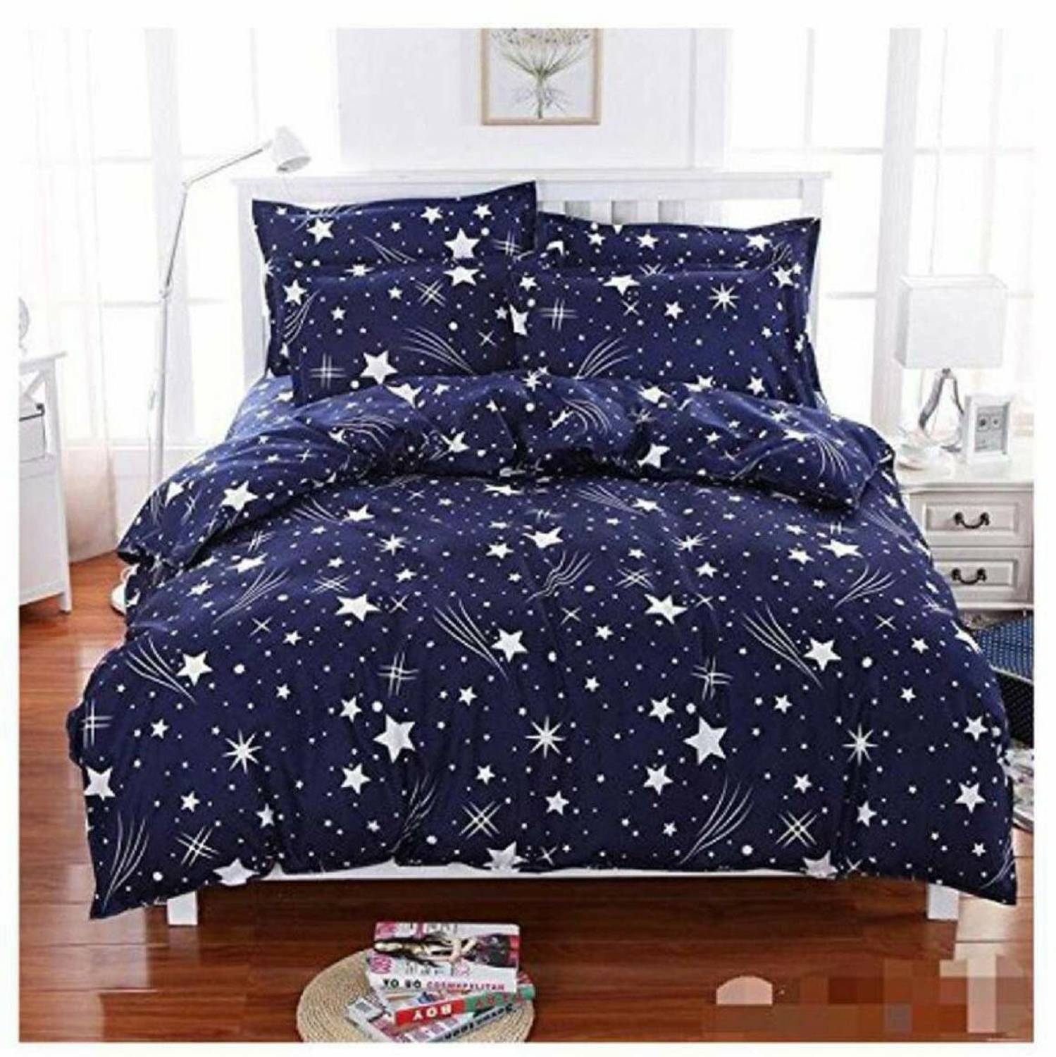 Shree Ganesh Handloom Cotton Queen Flat 140 TC Printed 1 Bedsheet