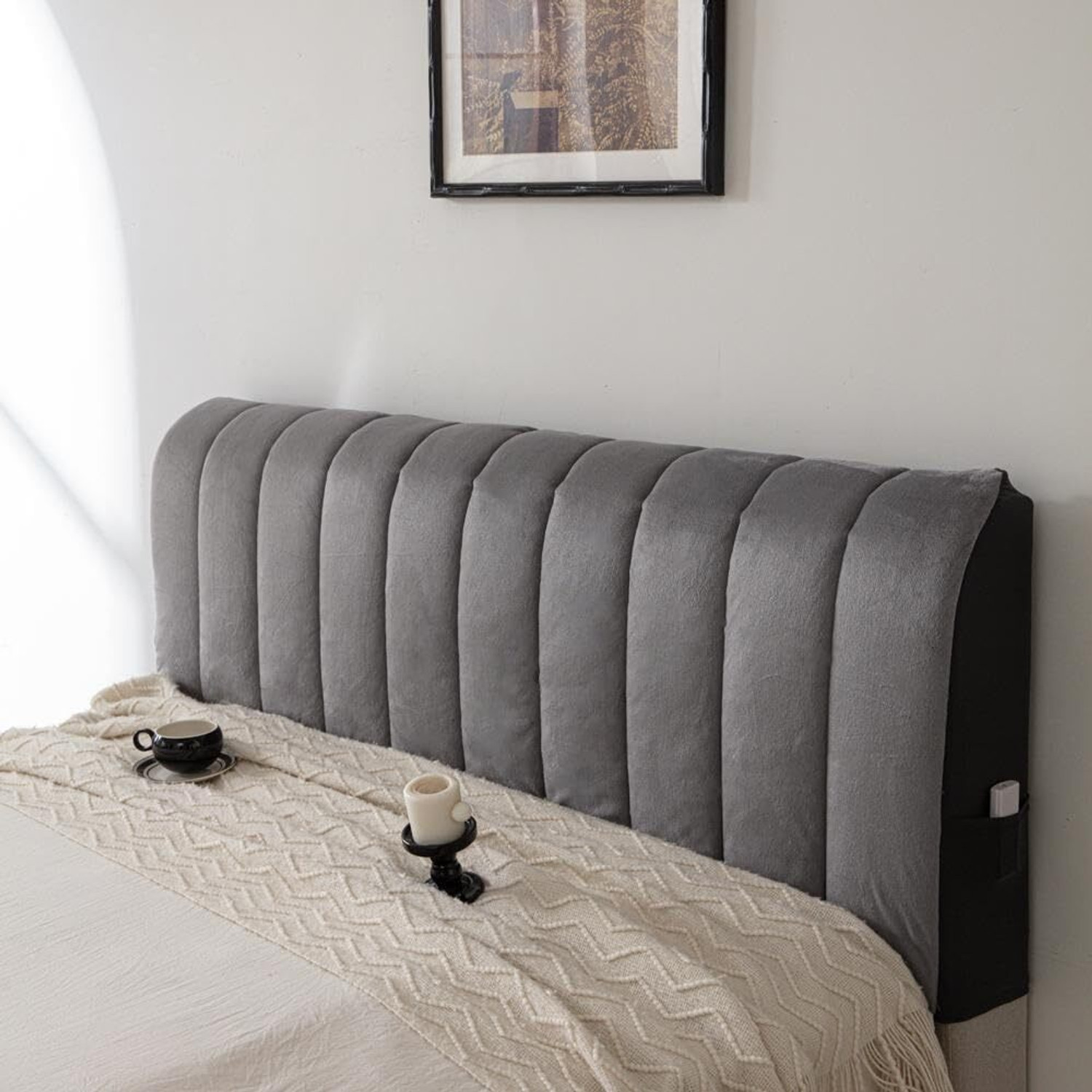 Image of HOMETHREADS Velvet Single Bed Cover