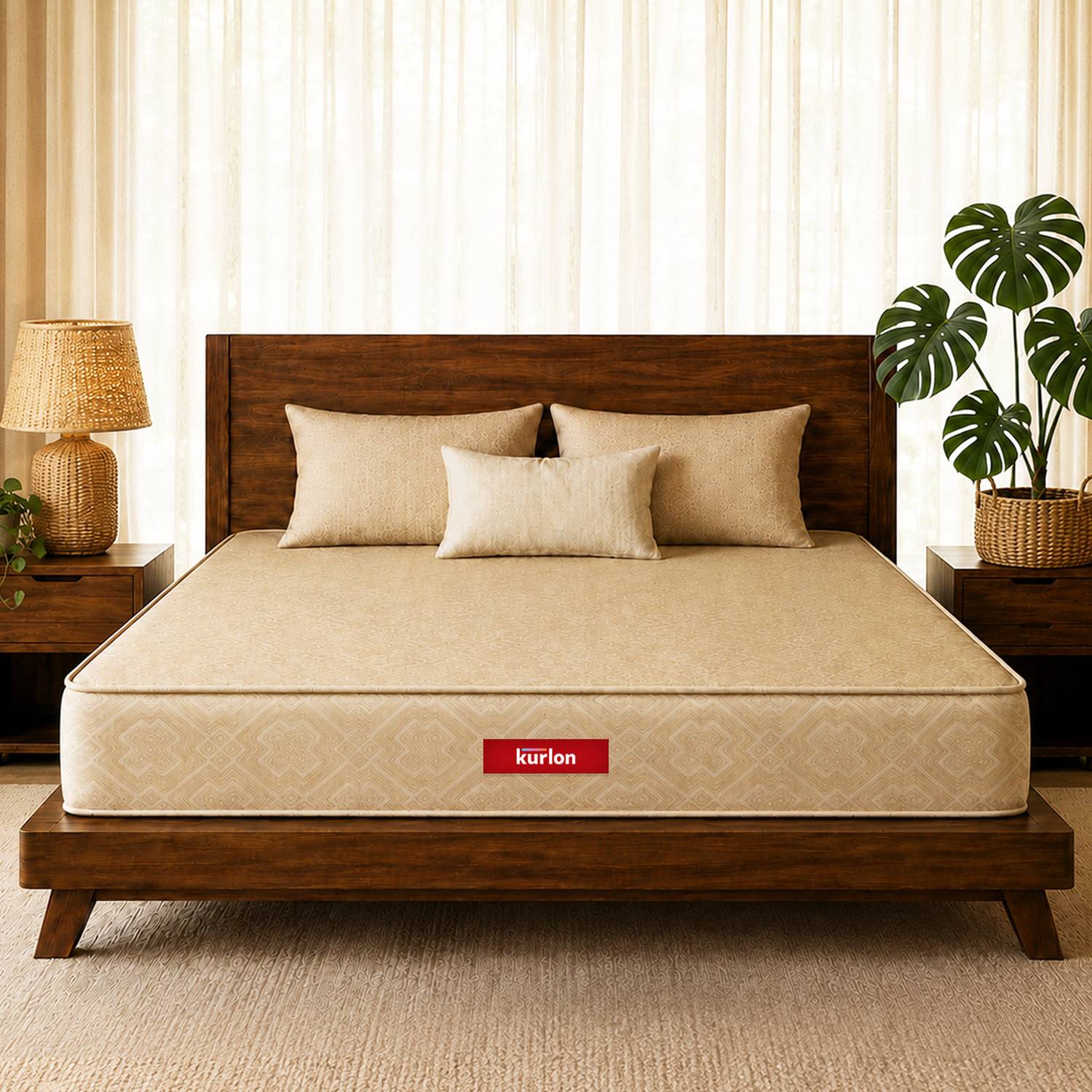 KURLON Orthopedic, Memory Foam, Medium Firm, Back & Spine Support, High Resilence Foam 5 inch Single Memory Foam Mattress