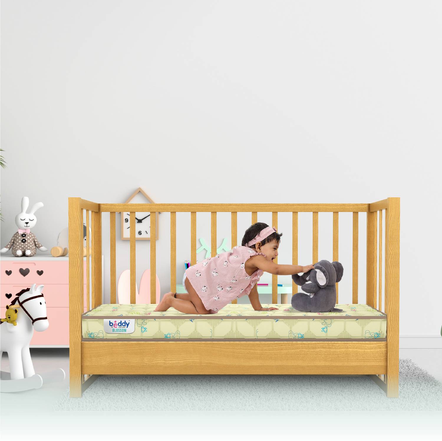 Centuary Beddy Blossom Crib Cot Firm Baby Child 4 inch Single Coir Mattress