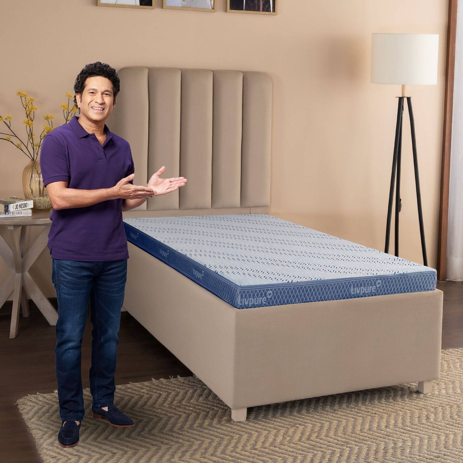 Livpure Smart LUMBAR 3D Sleeptech Zones Advanced Support with ComfortScience Tech 4 inch Single High Resilience (HR) Foam Mattress