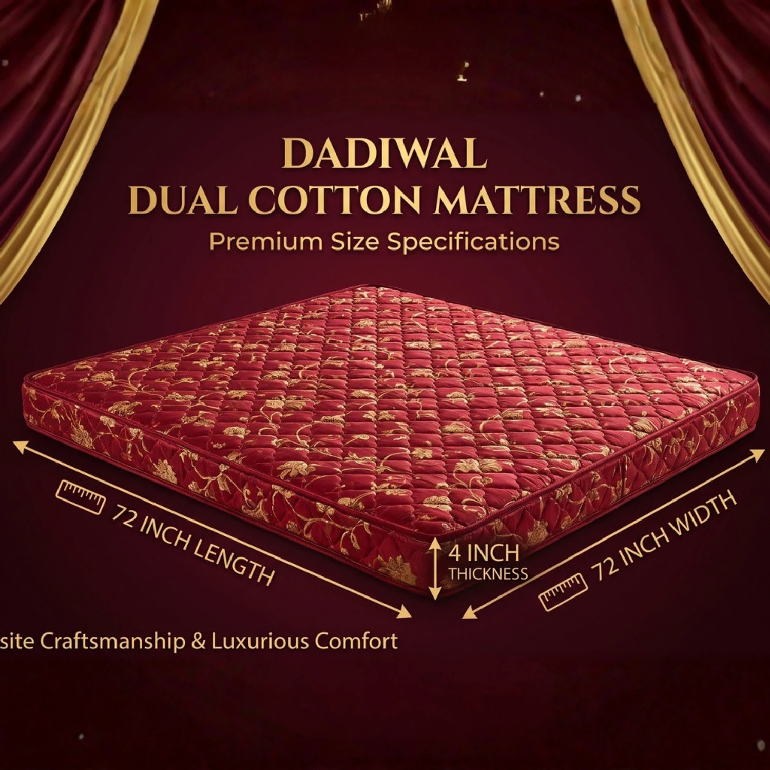 Image of Dadiwal Matress Bed Matress 5 inch King High Density (HD) Foam Mattress