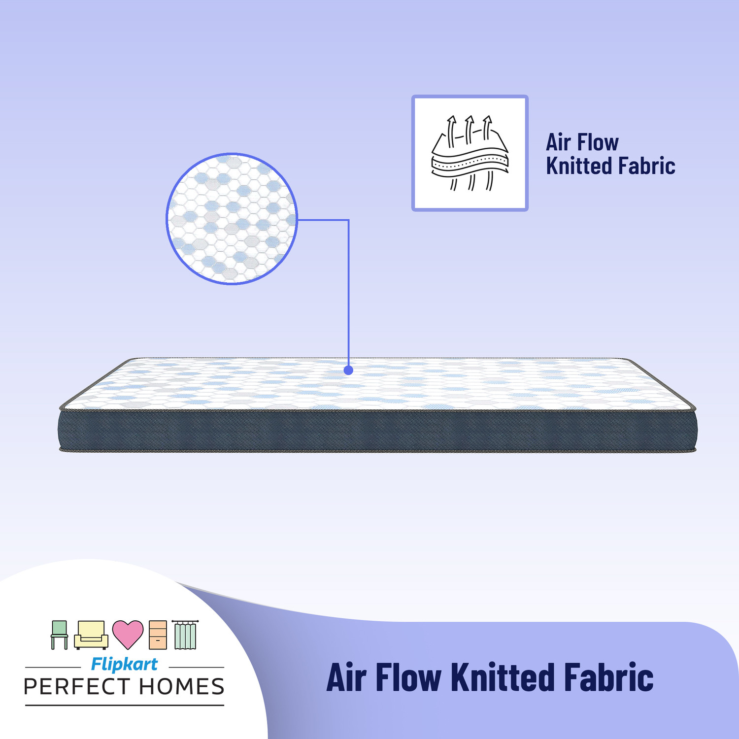 Image of Flipkart Perfect Homes Skye 8 inch Queen Memory Foam Mattress