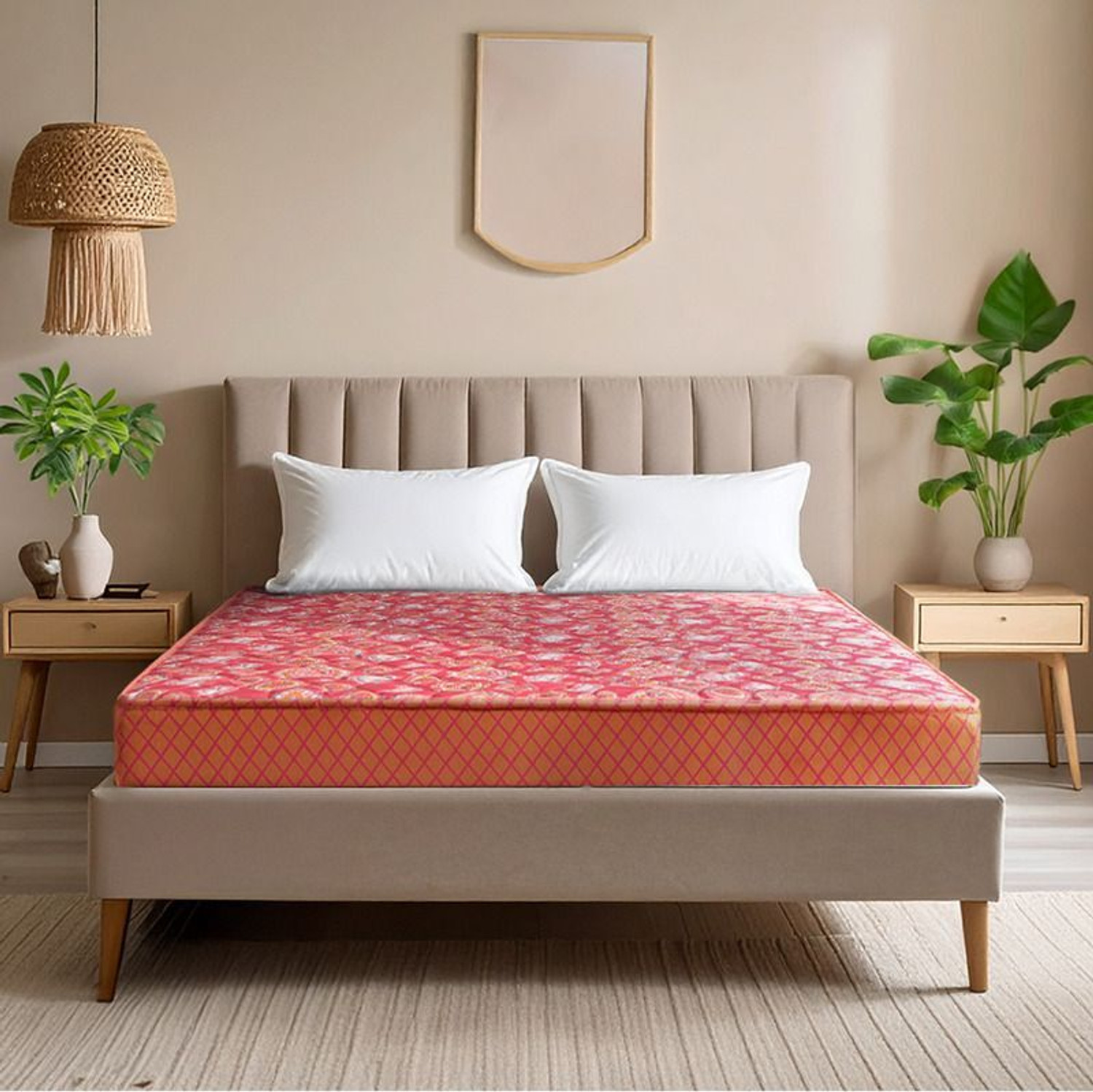 Image of KURLON Natural Rubberized Coir, Medium Firm, Natural Cooling, PU Foam Quilting Top 5 inch Single Coir Mattress