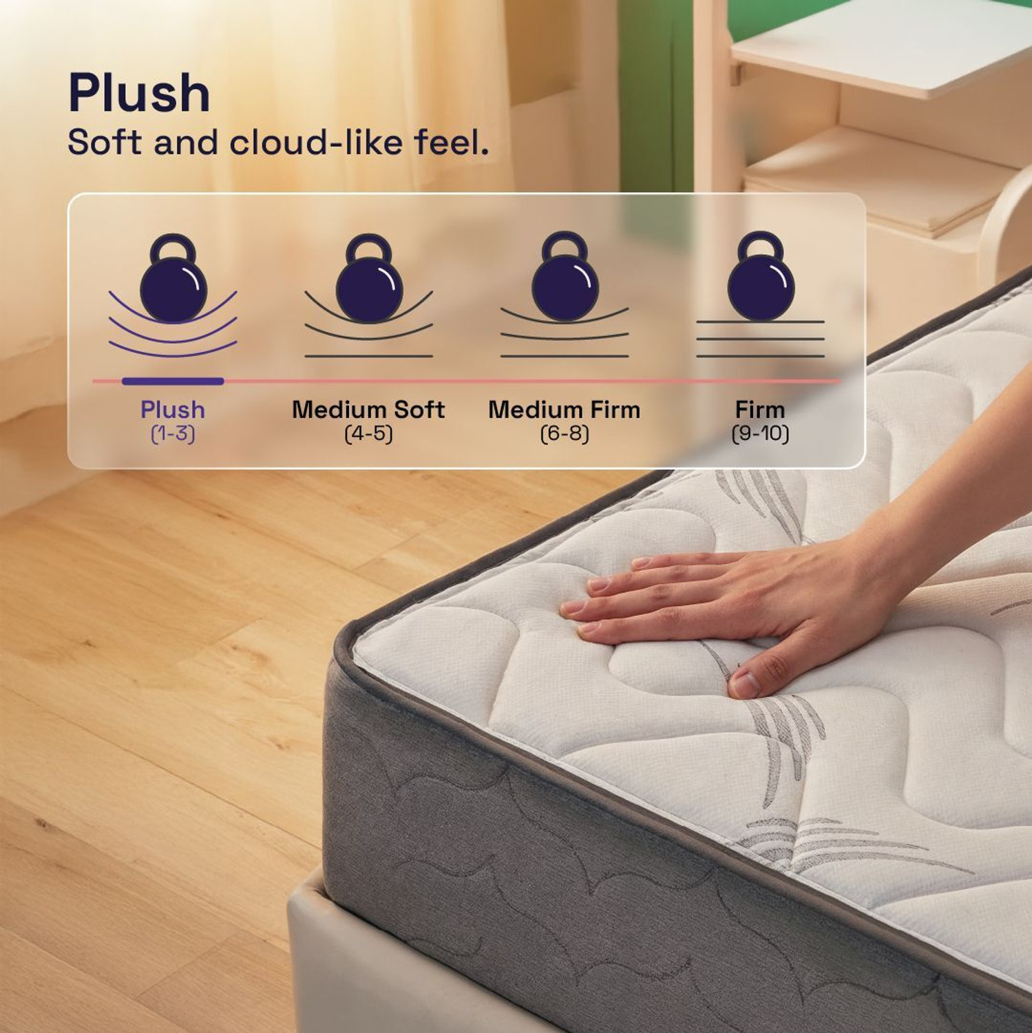 Image of Wakefit Elevate Pocket Spring Mattress with Memory Foam 6 inch Queen Pocket Spring Mattress