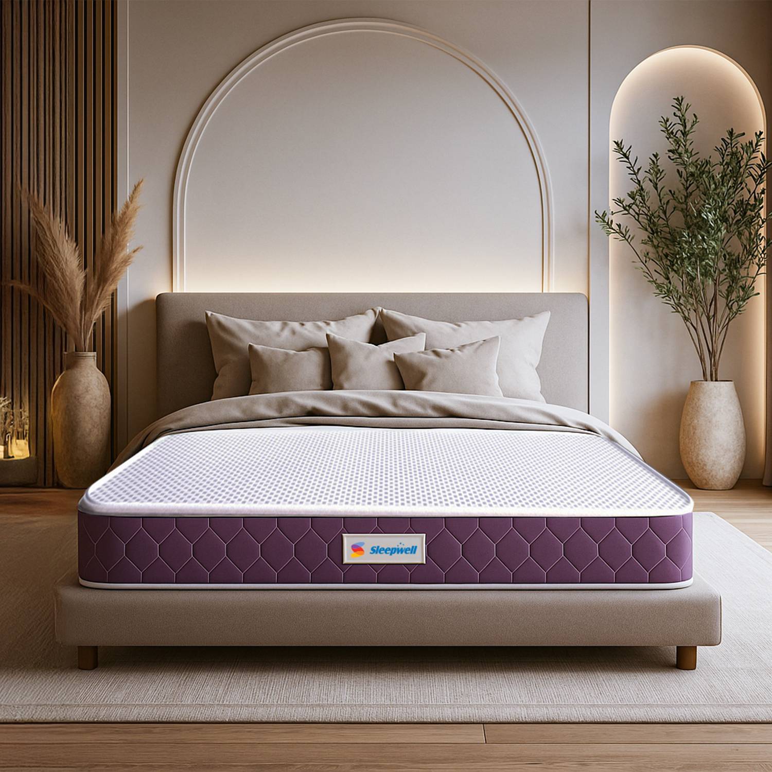 Sleepwell Orthopedic, Impression Memory Foam, Firm Resitec Support Layer, Anti-Microbial 6 inch King Memory Foam Mattress