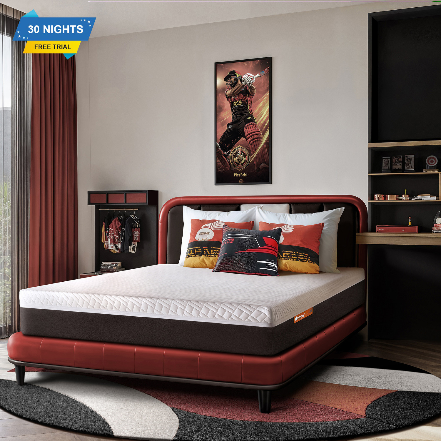 Image of Sleepyhead Sense Designed by Duroflex - BodyIQ Orthopedic Memory Foam Cooling Tech 8 inch King High Density (HD) Foam Mattress