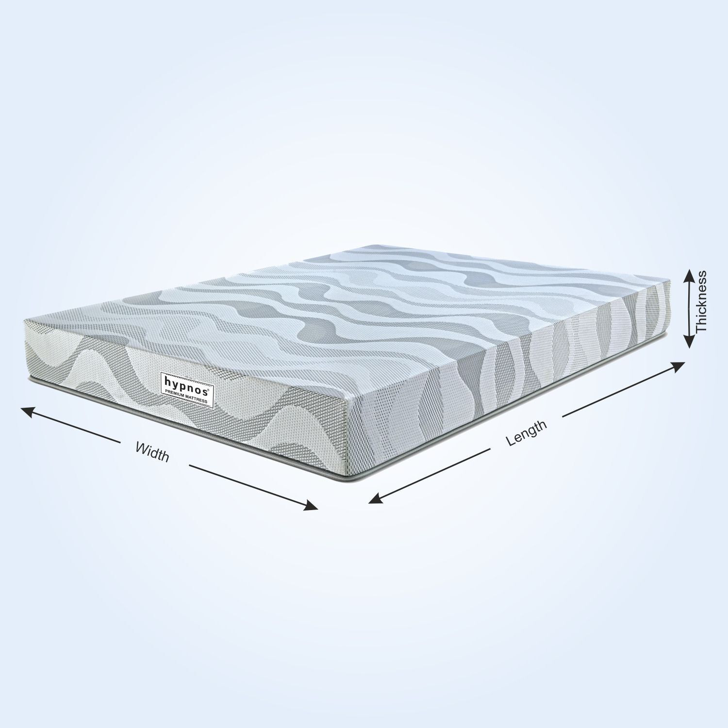 Image of Hypnos Hybrid Eco-Friendly Materials, Breathable Soft Knitted Fabric, Cooling Latex 6 inch Double Latex Foam Mattress