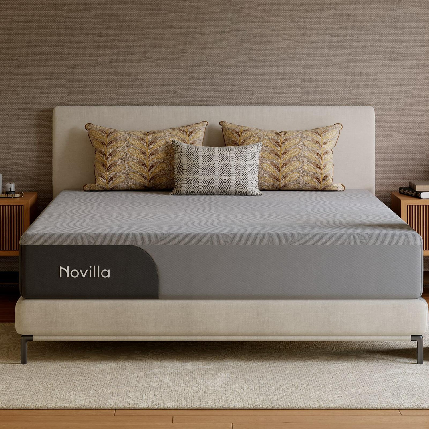 Image of Novilla SpineTek 7-Zone Ortho Mattress Gel Memory Foam, Cooling Comfort & Back Relief 8 inch Queen PU Foam Mattress