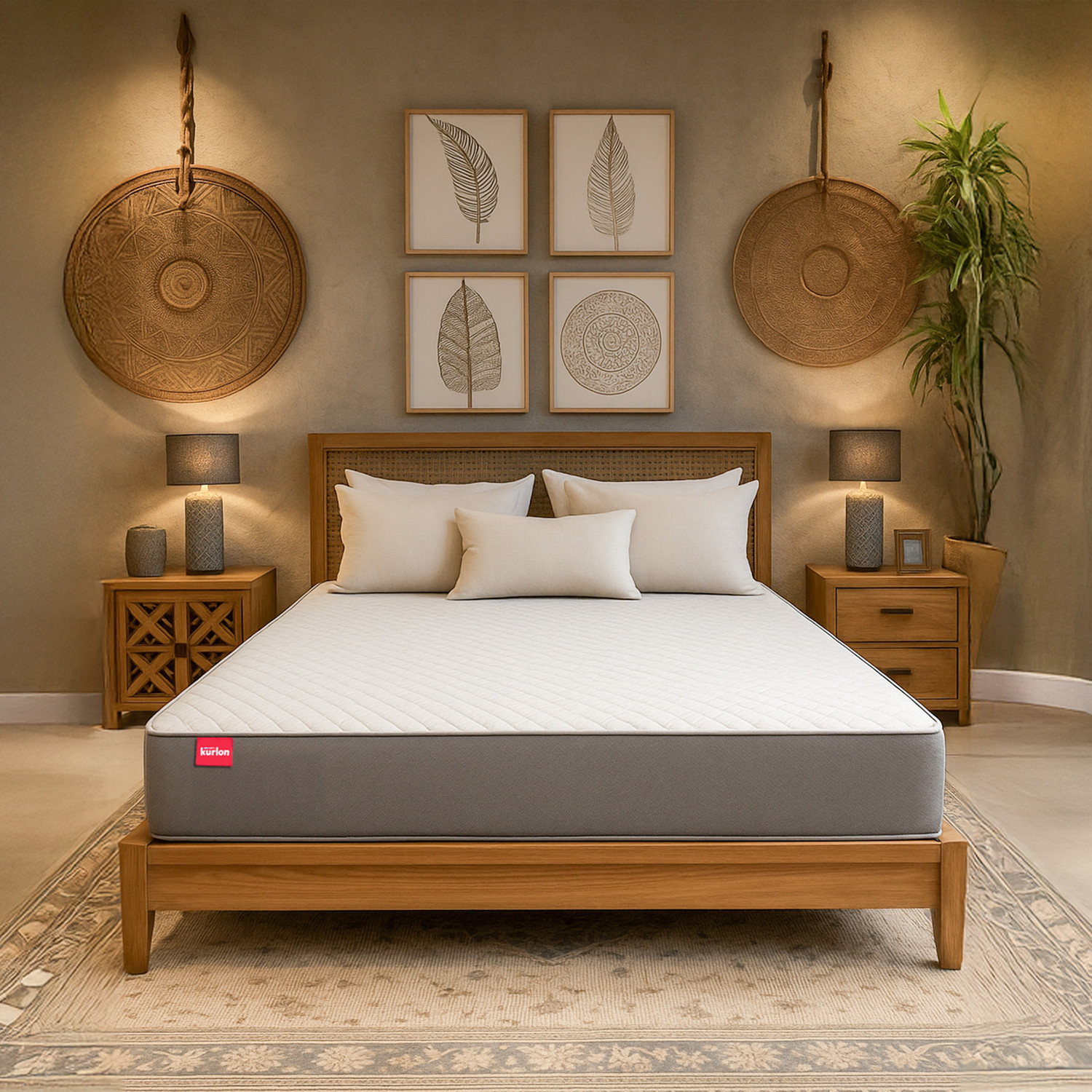 Image of KURLON Orthopedic, Memory Foam, Medium Firm, Back & Spine Support, High Resilence Foam 8 inch Single Memory Foam Mattress