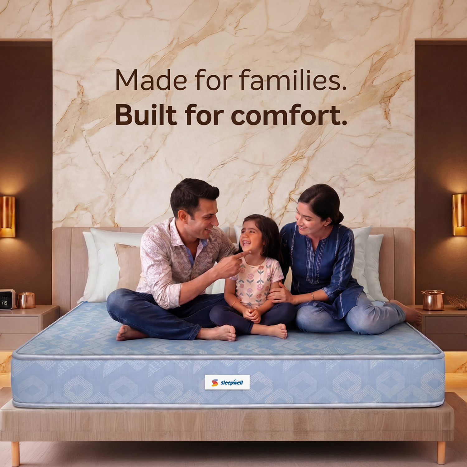 Image of Sleepwell Ortho, Medium Firm, Resitec VPF Foam, Anti-Microbial, 10 Yr Warranty, 5 inch Single High Resilience (HR) Foam Mattress