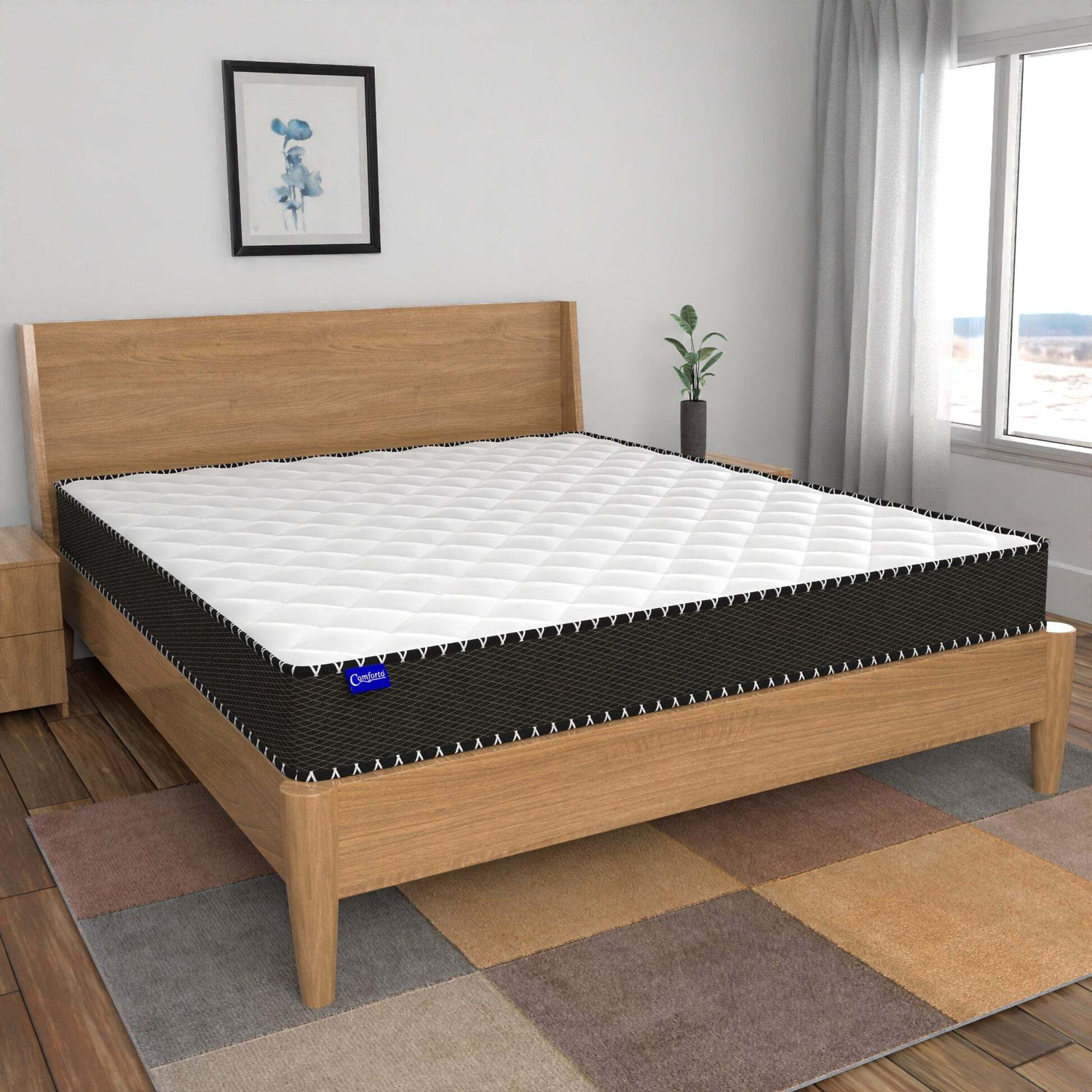 Image of Comforto by Comforto Hybrid | Pocket Spring with Memory Foam 10 Inch 10 inch Queen Pocket Spring Mattress