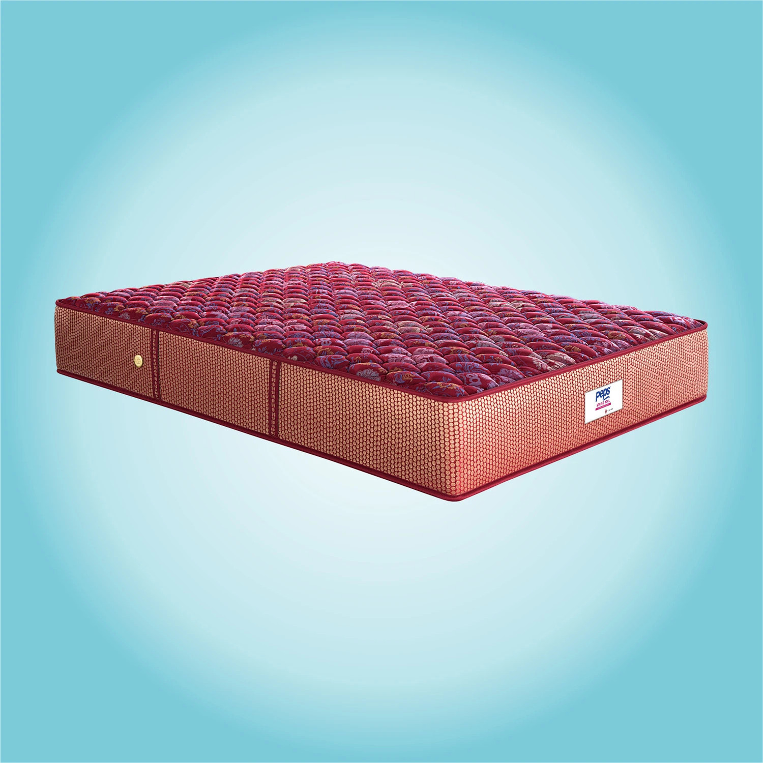 Image of PEPS Springkoil Durable PU Foam Quilt, Medium Firm Back Support, Dark Blue 10 inch Queen Bonnell Spring Mattress (L x W: 84 inch x 60 inch)
