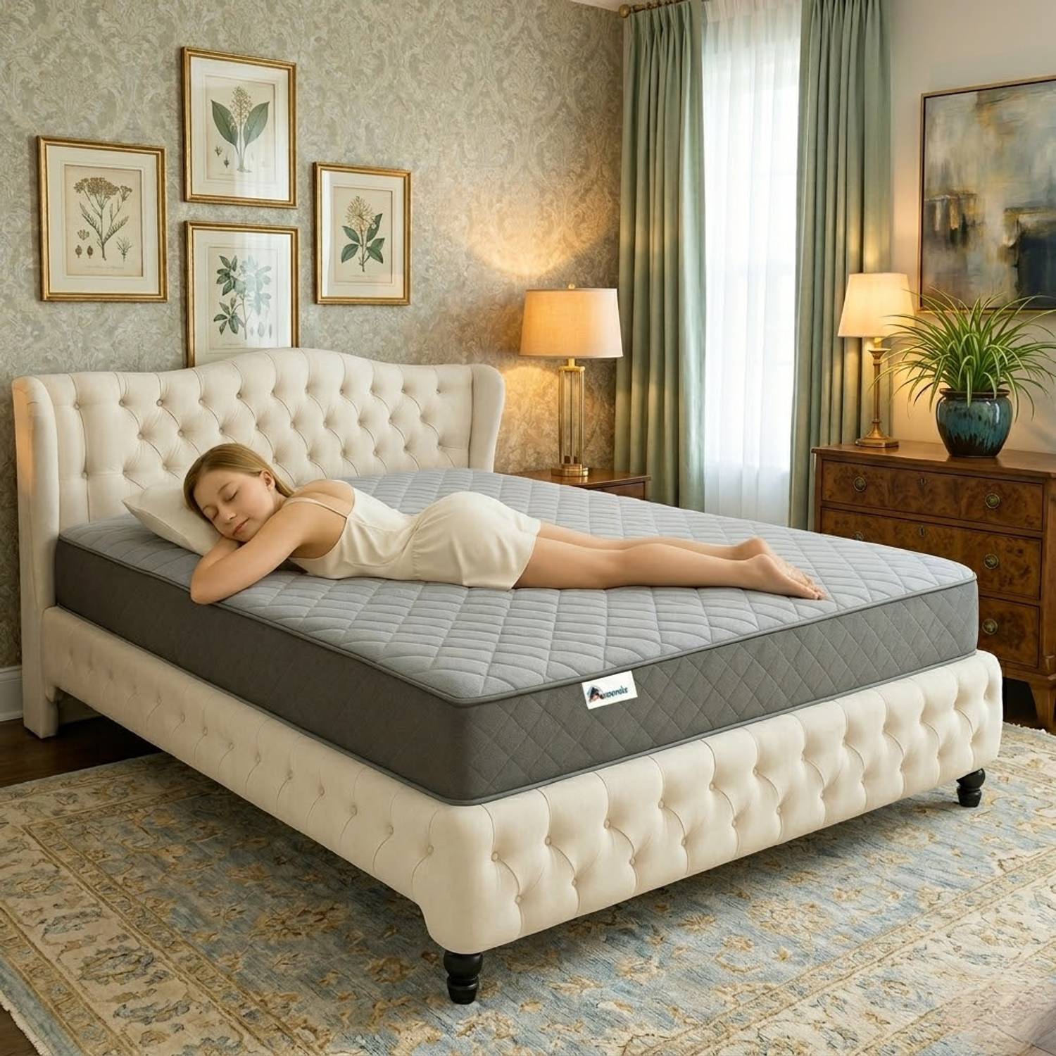 Aeronix Dual Comfort - Hard & Soft 8 inch Double High Resilience (HR) Foam Mattress