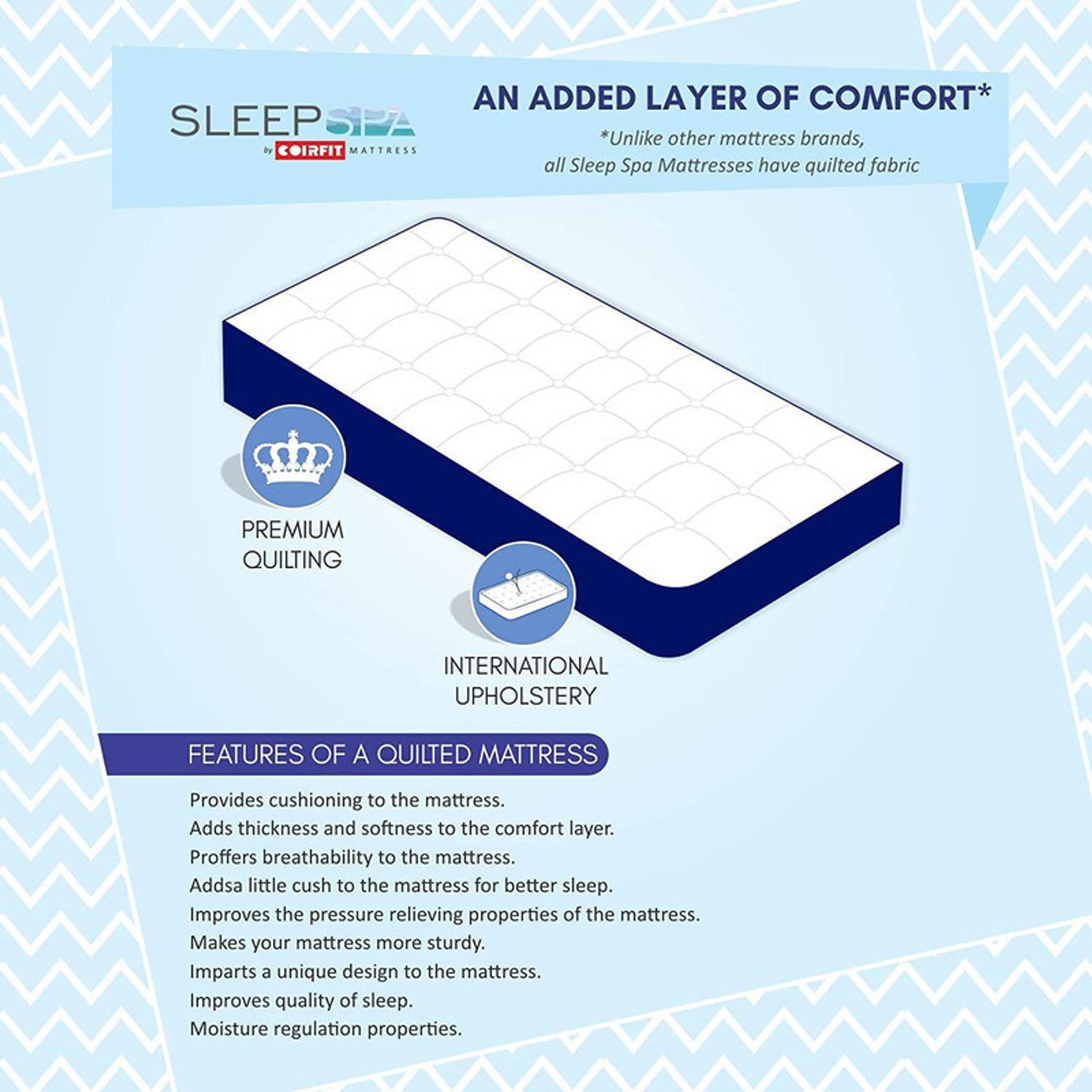Image of SLEEP SPA MEMOSPRING Green Tea Icy Cool Fabric with HerbFRESH TECHNOLOGY 6 inch Single Pocket Spring Mattress