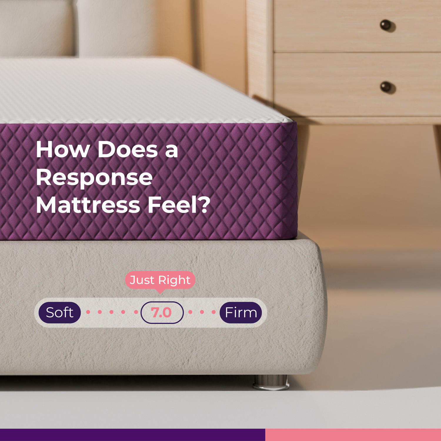 Image of Response 5 Zone charcoal infused cocoon foam orthopedic 8 inch Double High Density (HD) Foam Mattress