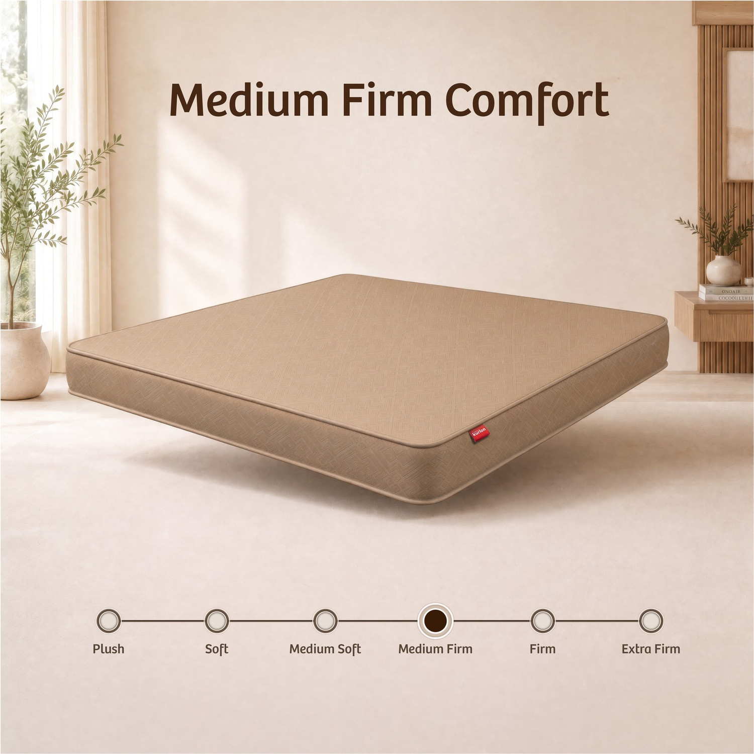 Image of KURLON Orthopedic, Medium Firm, Spine Support, Soft Knitted Fabric, 10 Yr Warranty, 6 inch King High Resilience (HR) Foam Mattress