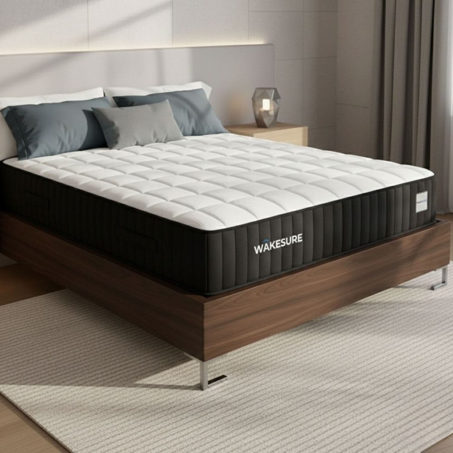 Image of WAKESURE NeuroFit Classic Orthopedic Memory Foam | Medium Firm | Pressure Relief Layers 6 inch Queen High Resilience (HR) Foam Mattress