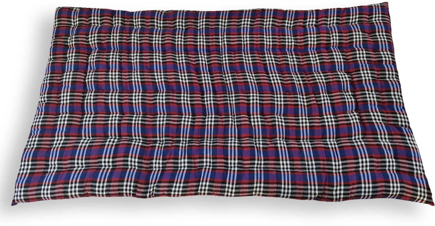 Image of ARSH 100% Cotton 3x6 Ft Foldable Floor Mattress 3 Inch Thick BlueR Hostel & Guest Use 3 inch Single Cotton Mattress